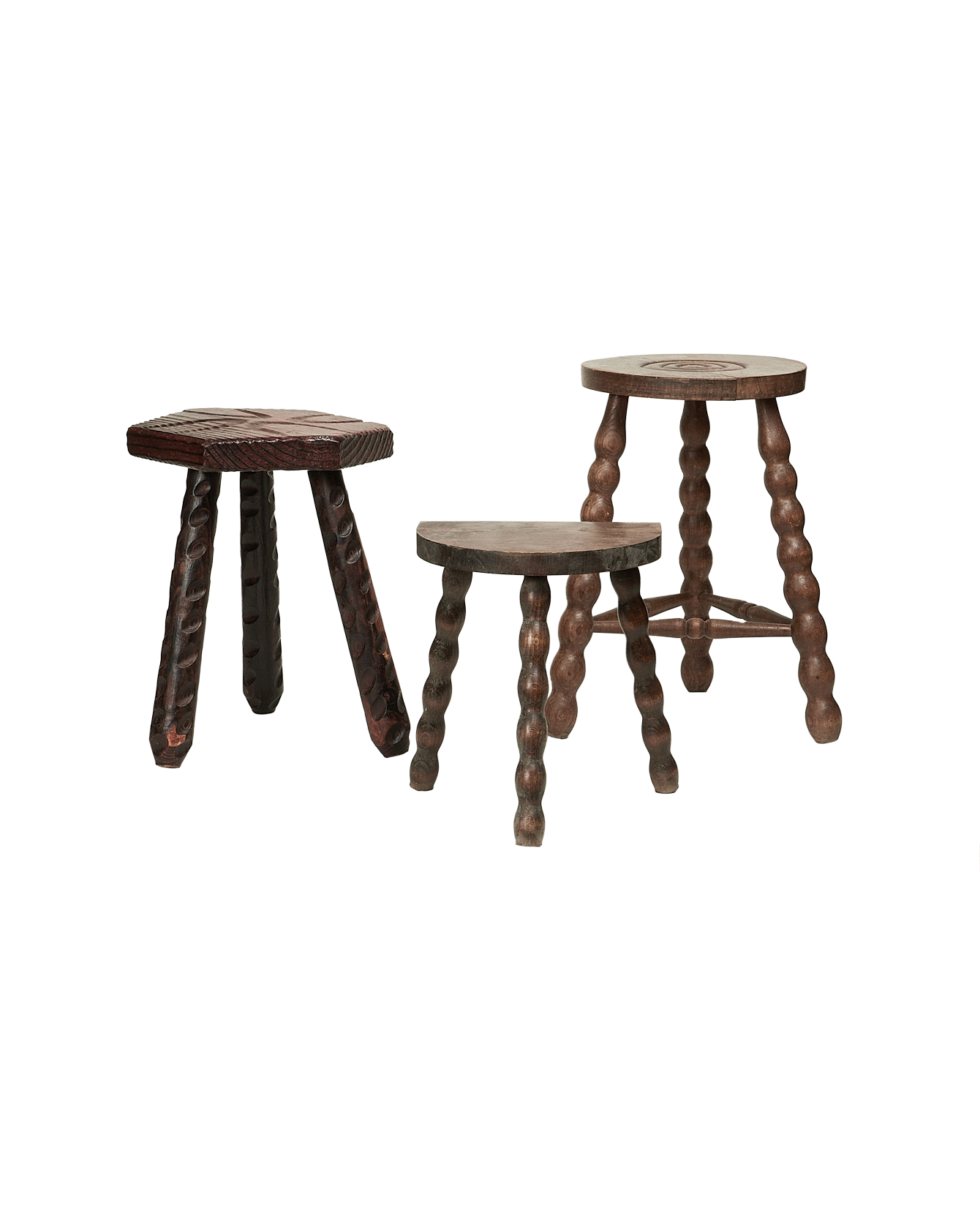 Vintage Milking Stool from France made of Wood