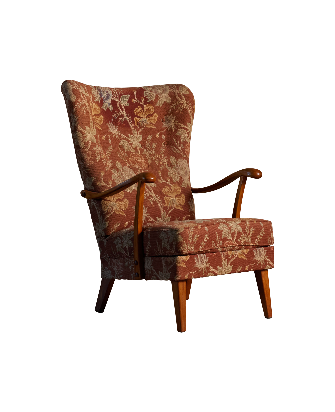 Vintage 1940s Swedish Modern Armchair from Sweden made of Upholstery