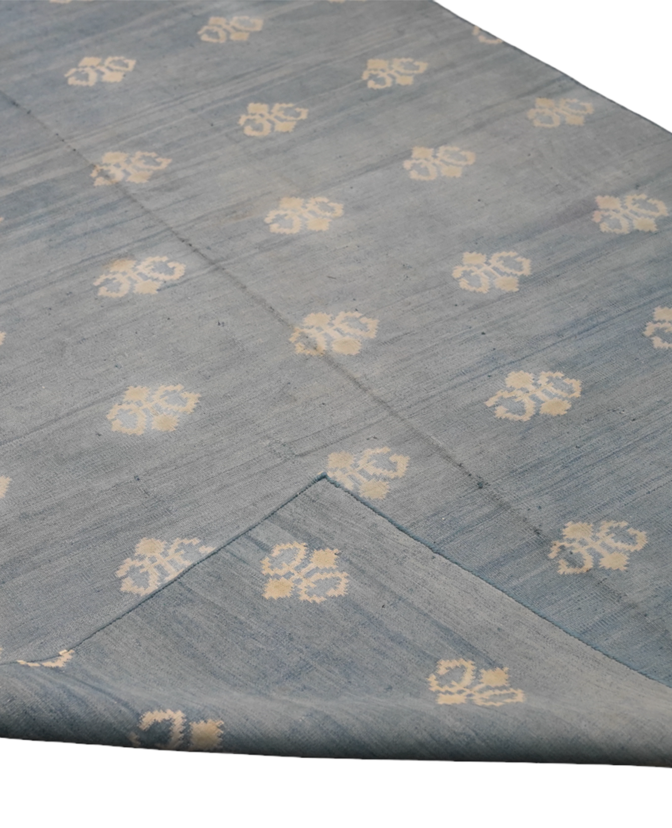 Dhurrie Rug - Blue Geometric
