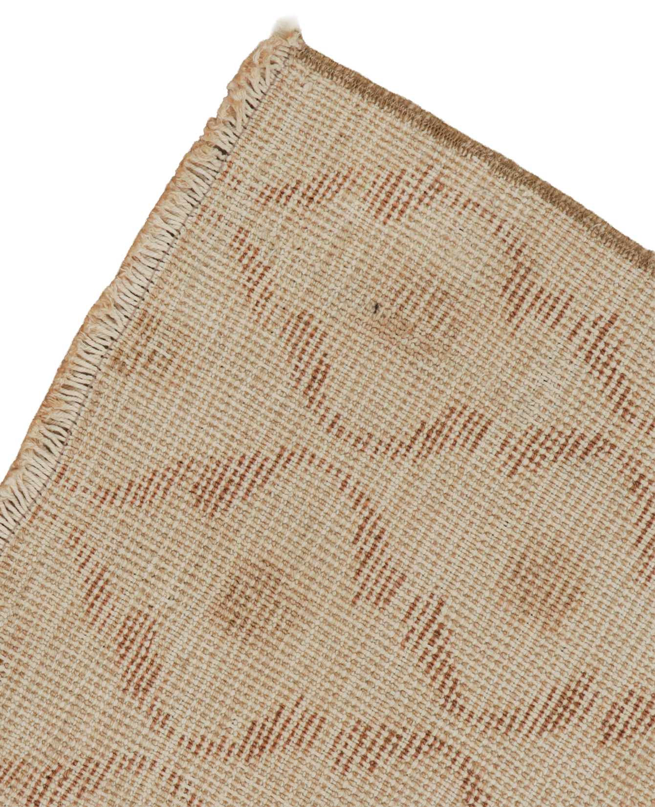 Vintage Zeki Müren Runner - Beige and Brown Lattice from Turkey made of Wool