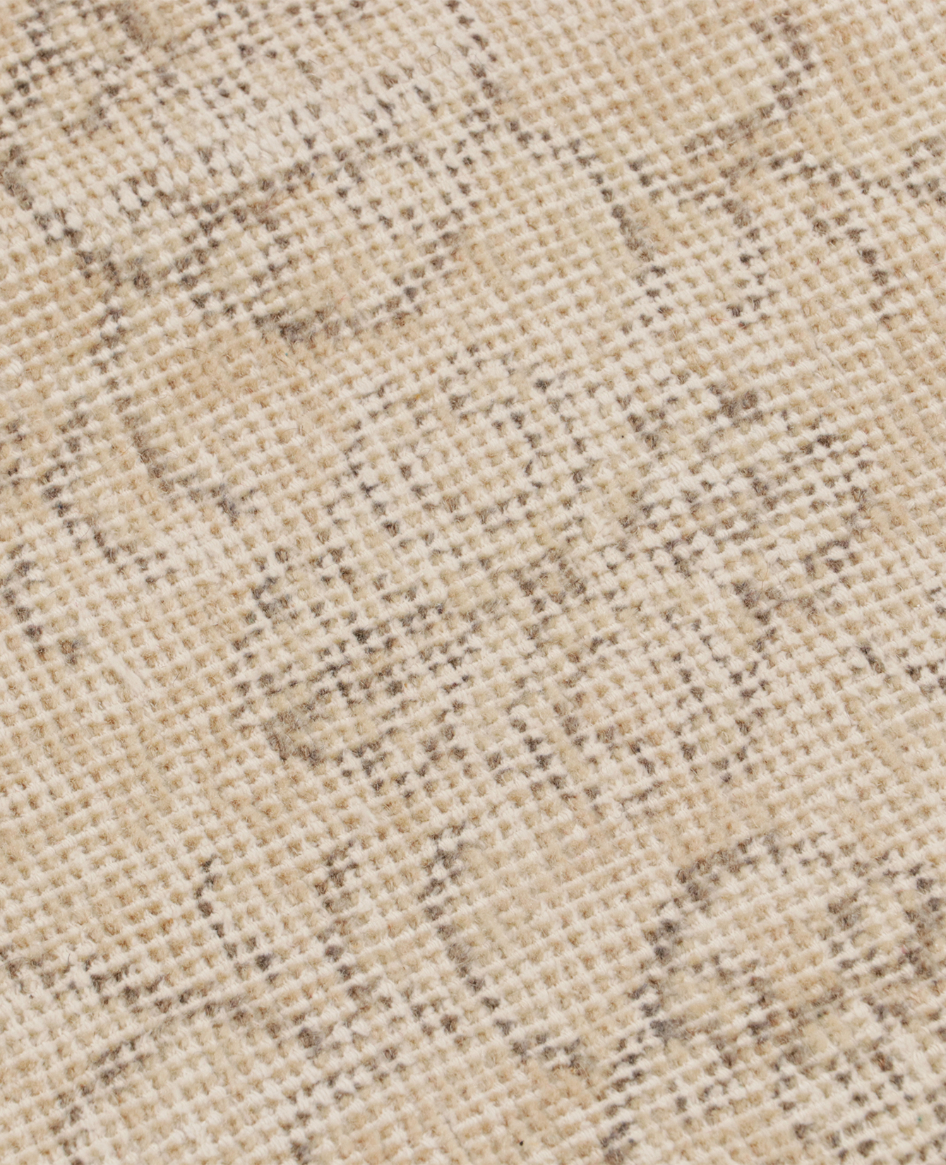 Vintage Zeki Müren Rug - Beige-Brown Geometric from India made of Wool