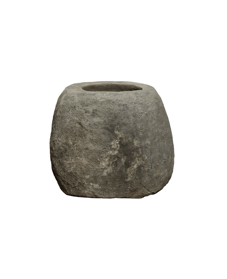 Vintage Limestone Trough - Pot from Indonesia - Planters, Fountains, & Water Features