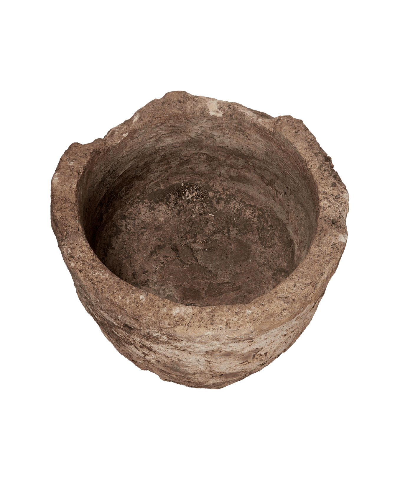 Vintage Limestone Trough - Round from Indonesia - Planters, Fountains, & Water Features