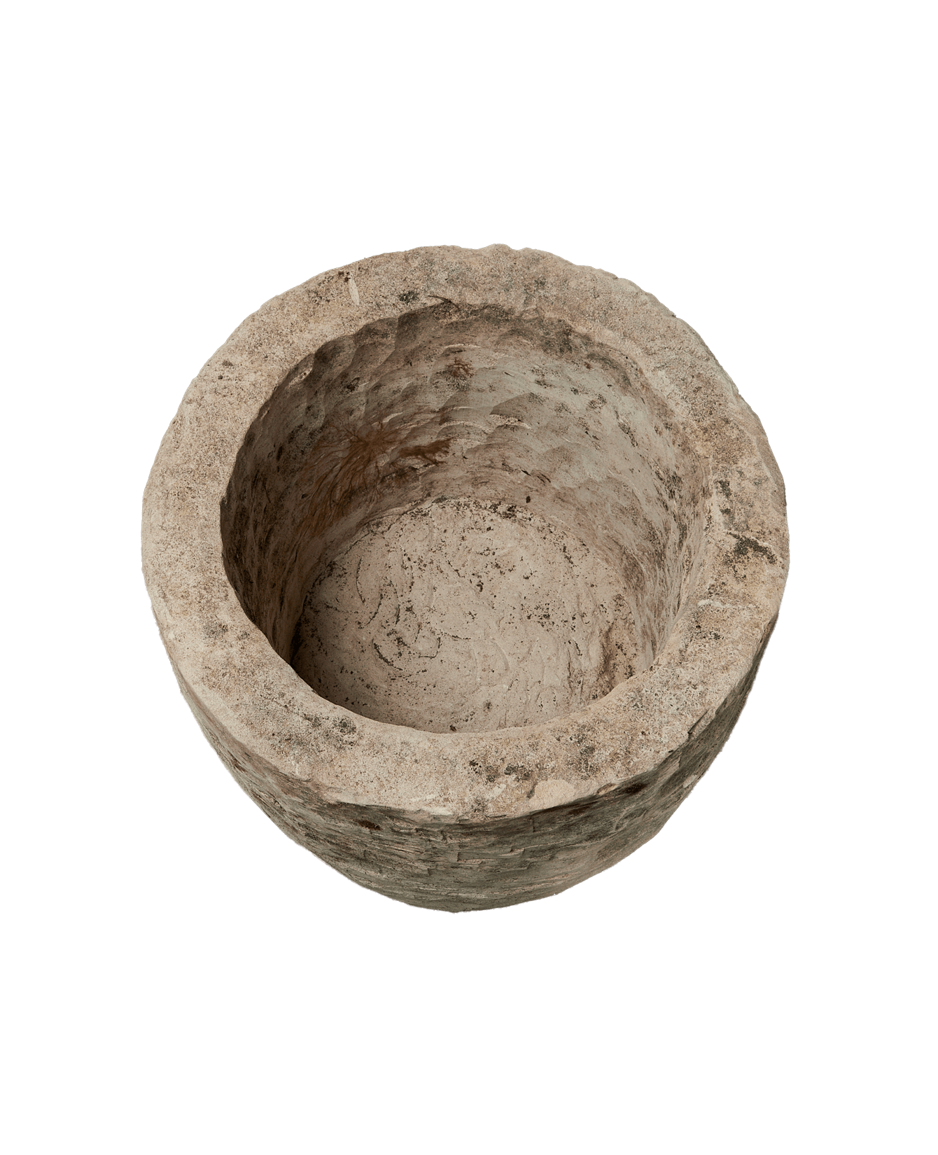 Reproduction Limestone Trough - Round from Indonesia - Planters, Fountains, & Water Features