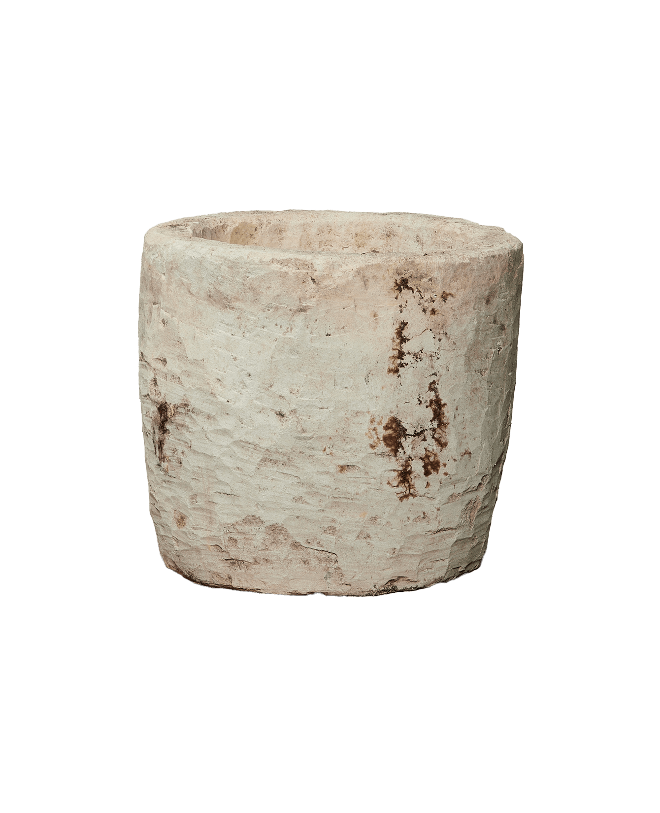 Reproduction Limestone Trough - Round from Indonesia - Planters, Fountains, & Water Features