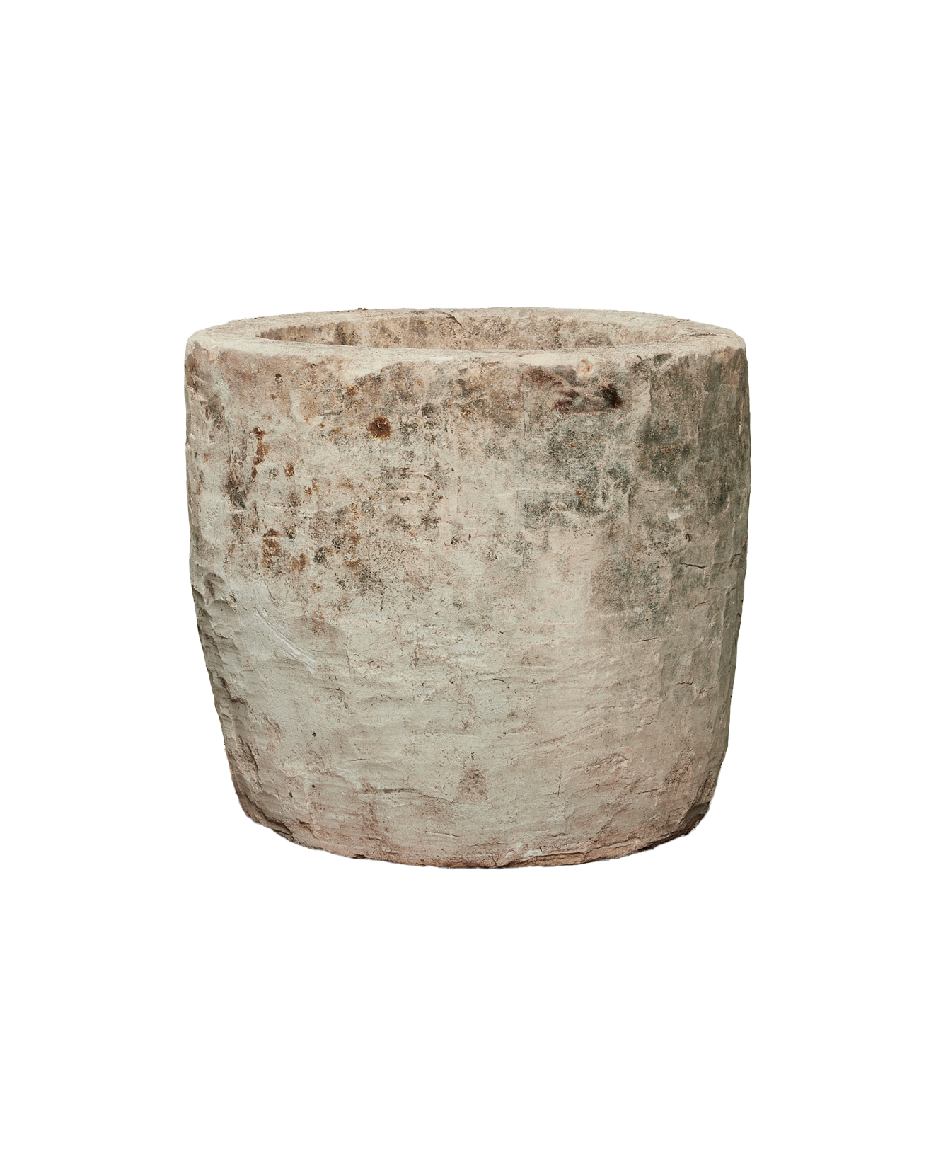 Reproduction Limestone Trough - Round from Indonesia - Planters, Fountains, & Water Features