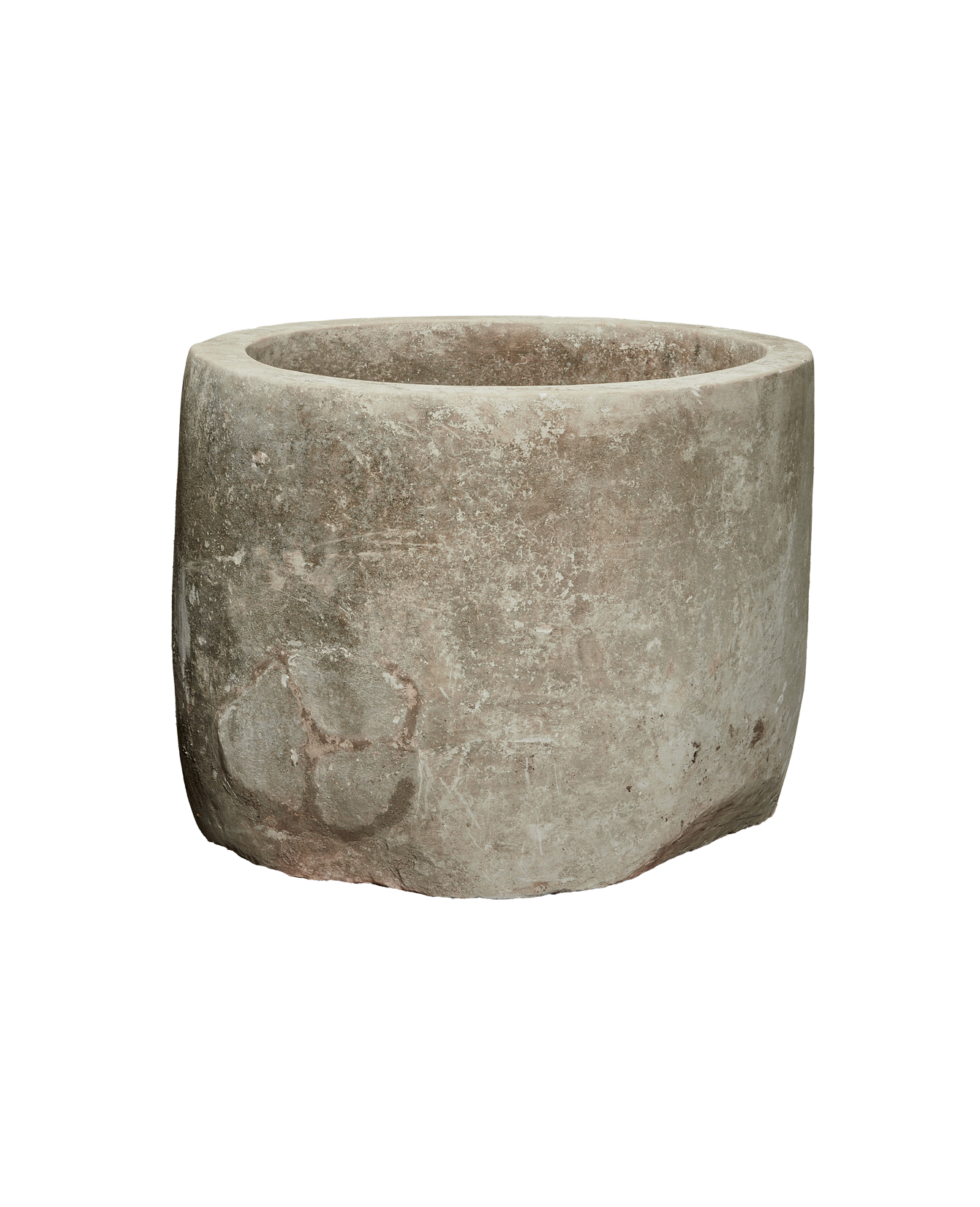 Reproduction Limestone Trough - Round from Indonesia - Planters, Fountains, & Water Features