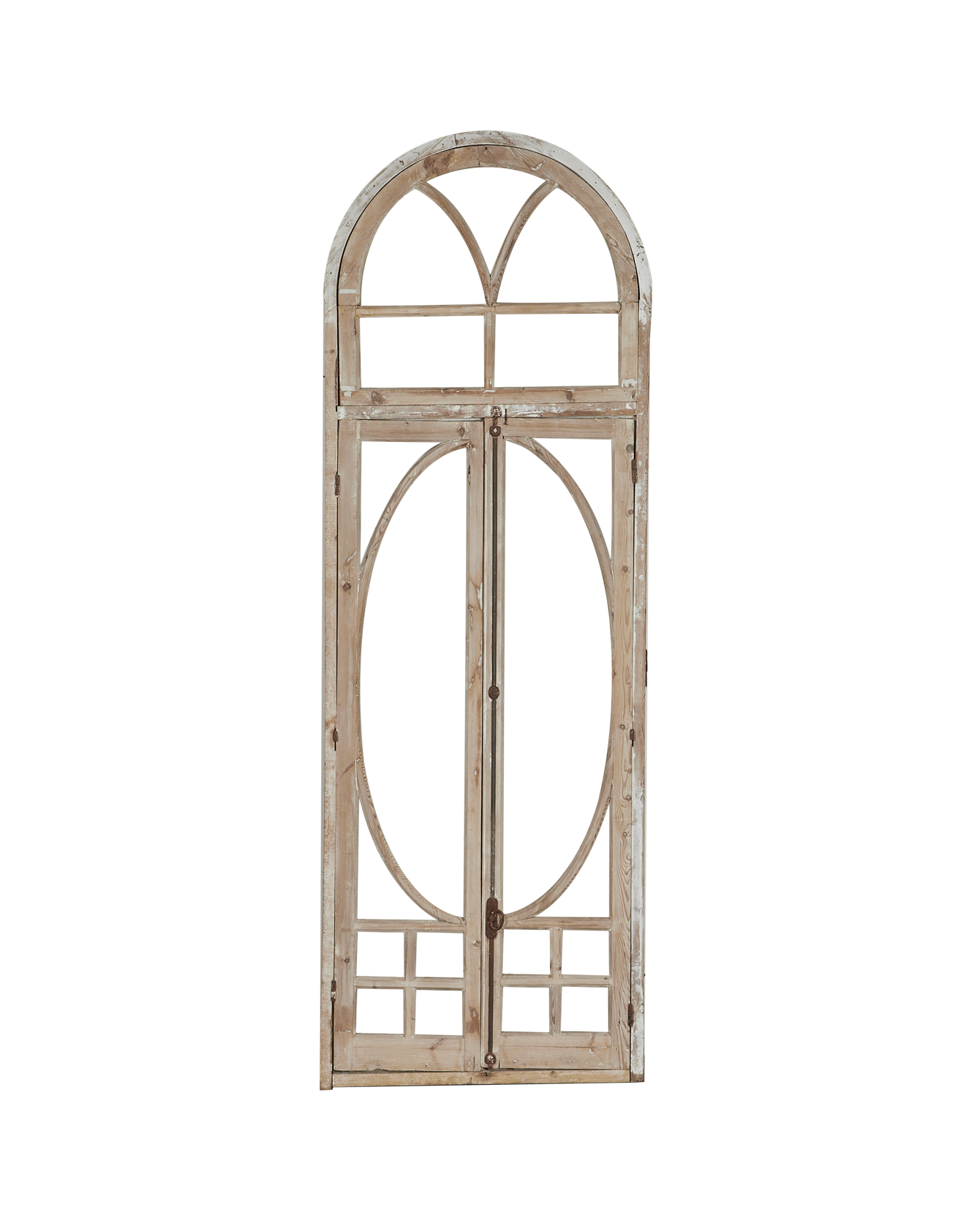 Antique Wood Window Pane - Arched Top from Egypt made of Wood