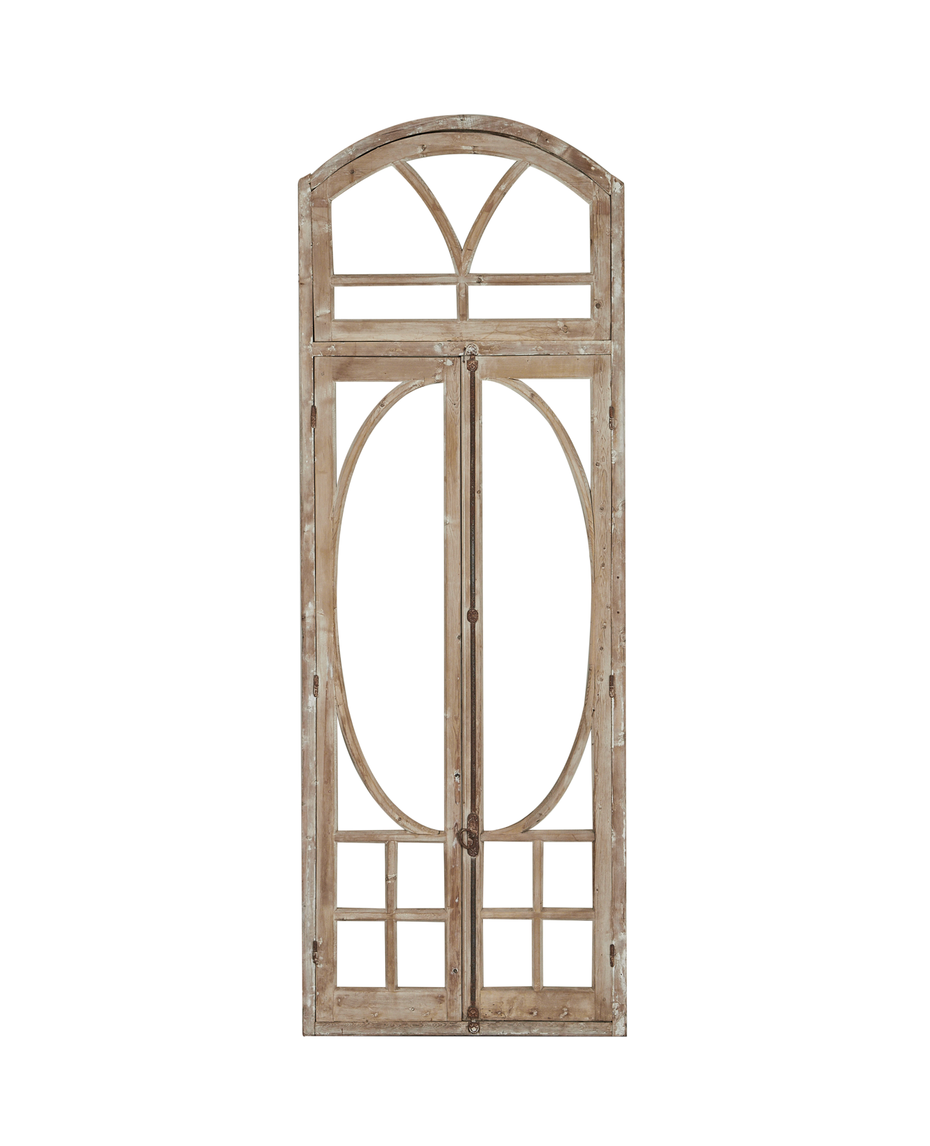 Antique Wood Window Pane - Arched Top from Egypt made of Wood