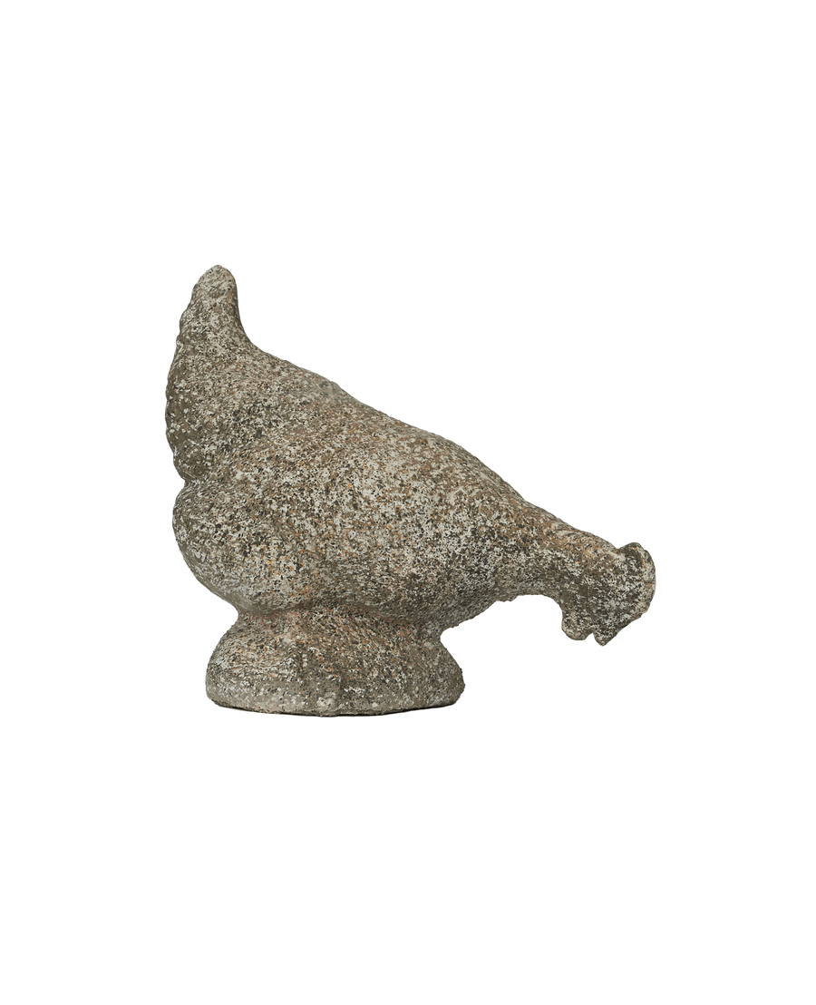 Antique Chicken Statue from France made of Cement