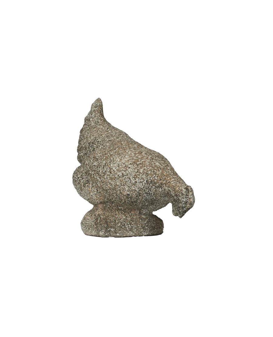 Antique Chicken Statue from France made of Cement