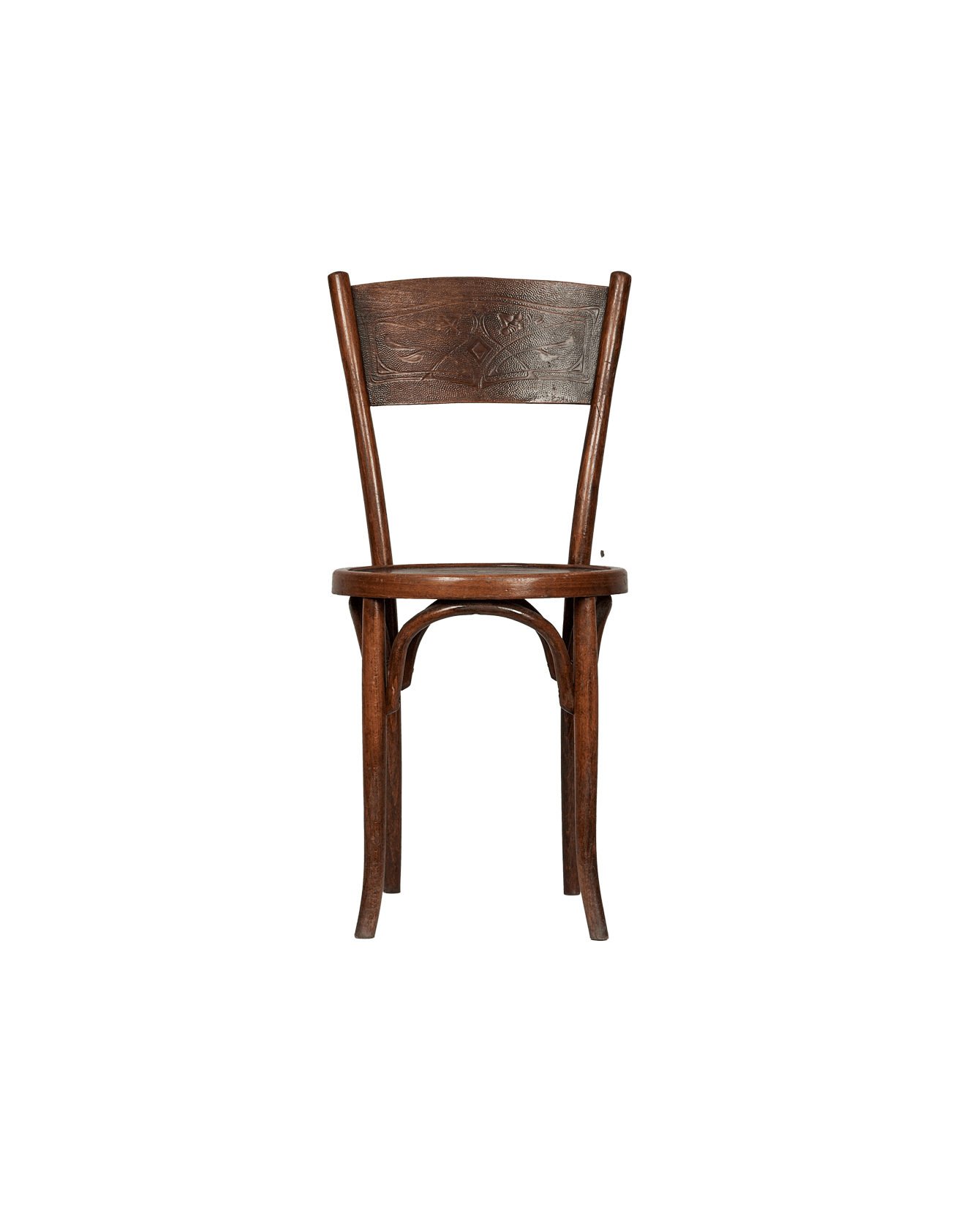 Vintage Embossed Wood Chair from France made of Wood