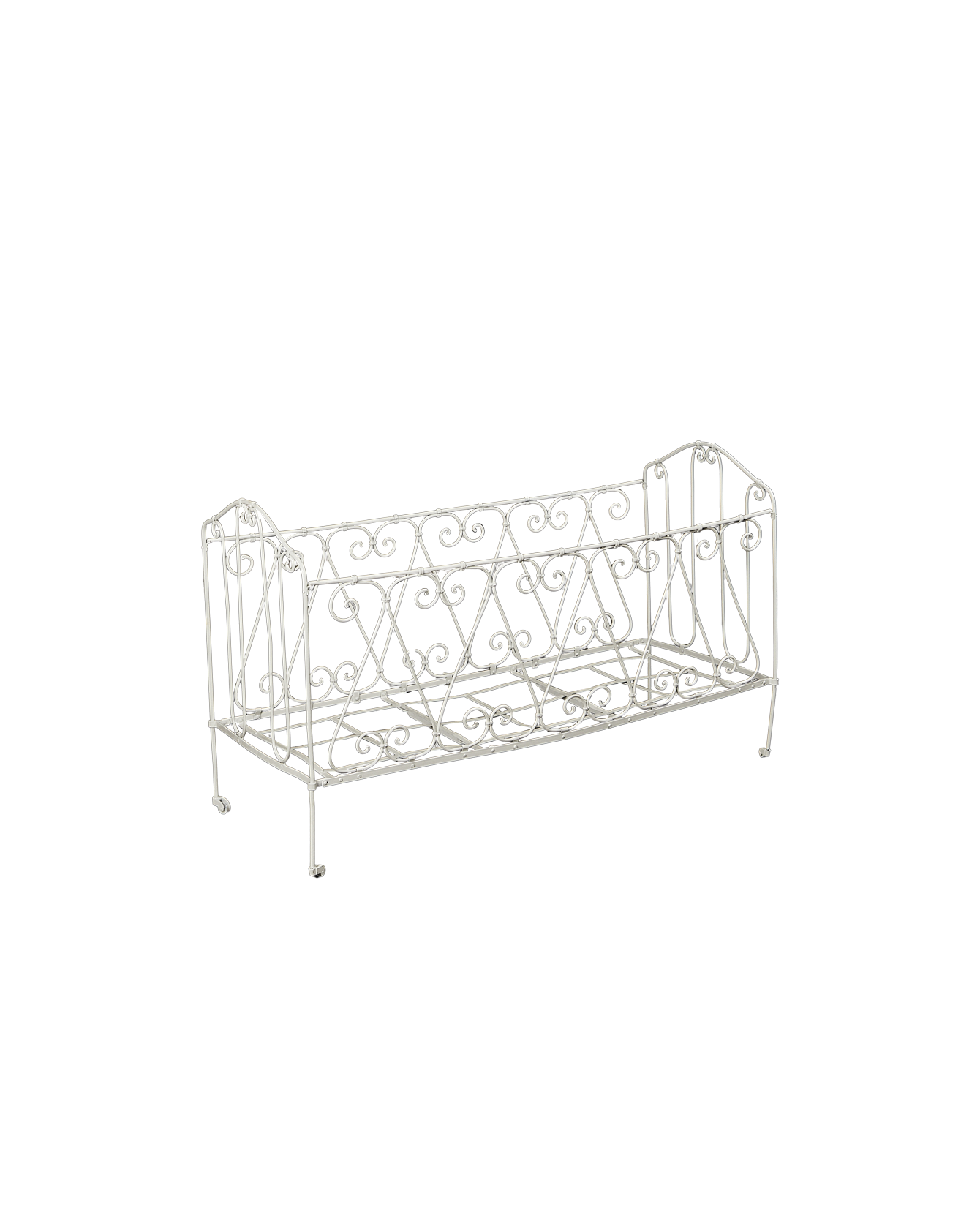 Vintage Wrought Iron Bed from France made of Metal