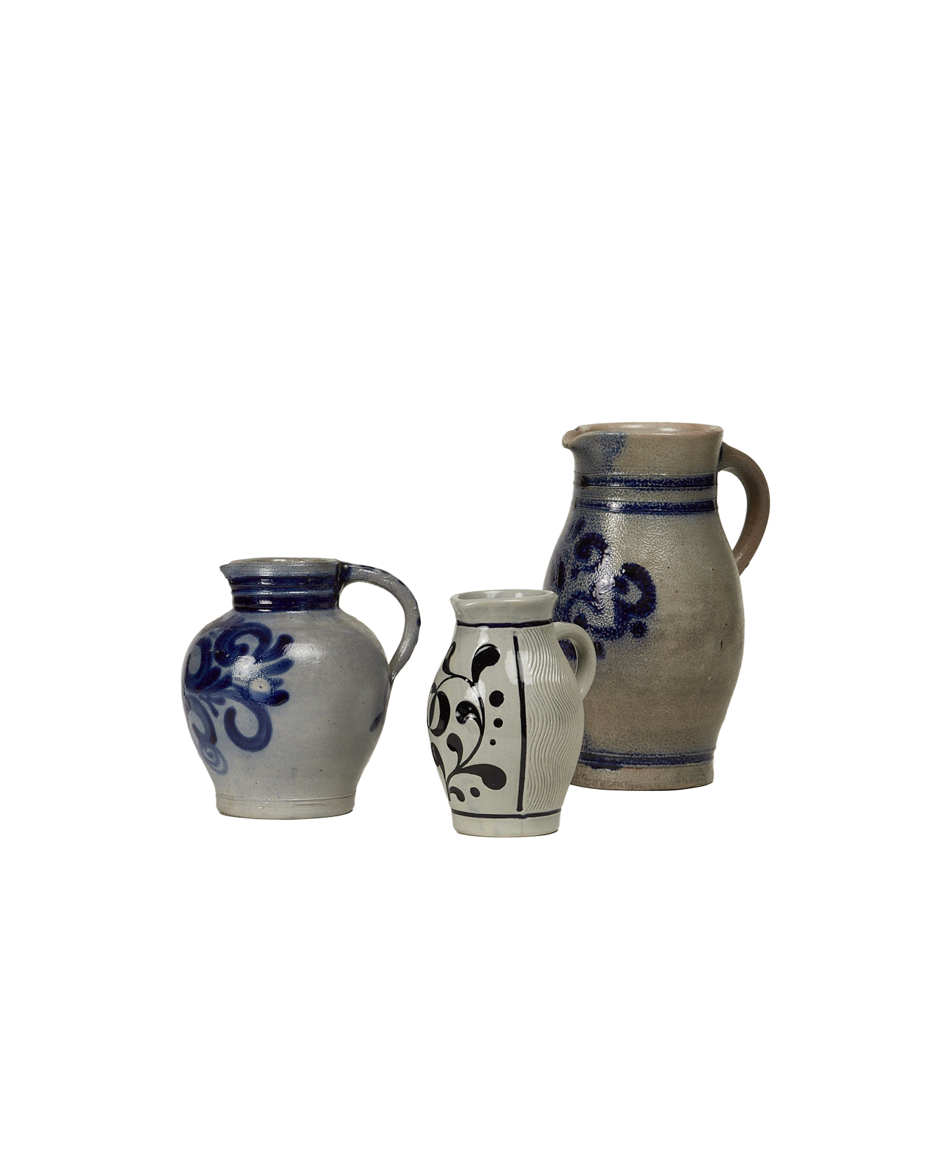 Antique Pitcher - Blue Alsace Glaze Assorted from France made of Ceramic