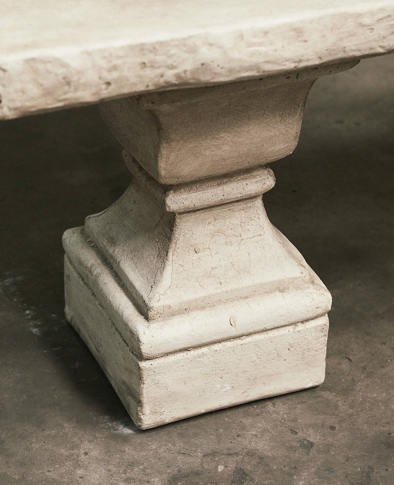 Reproduction Cast Finial Bench from Domestic made of Cement