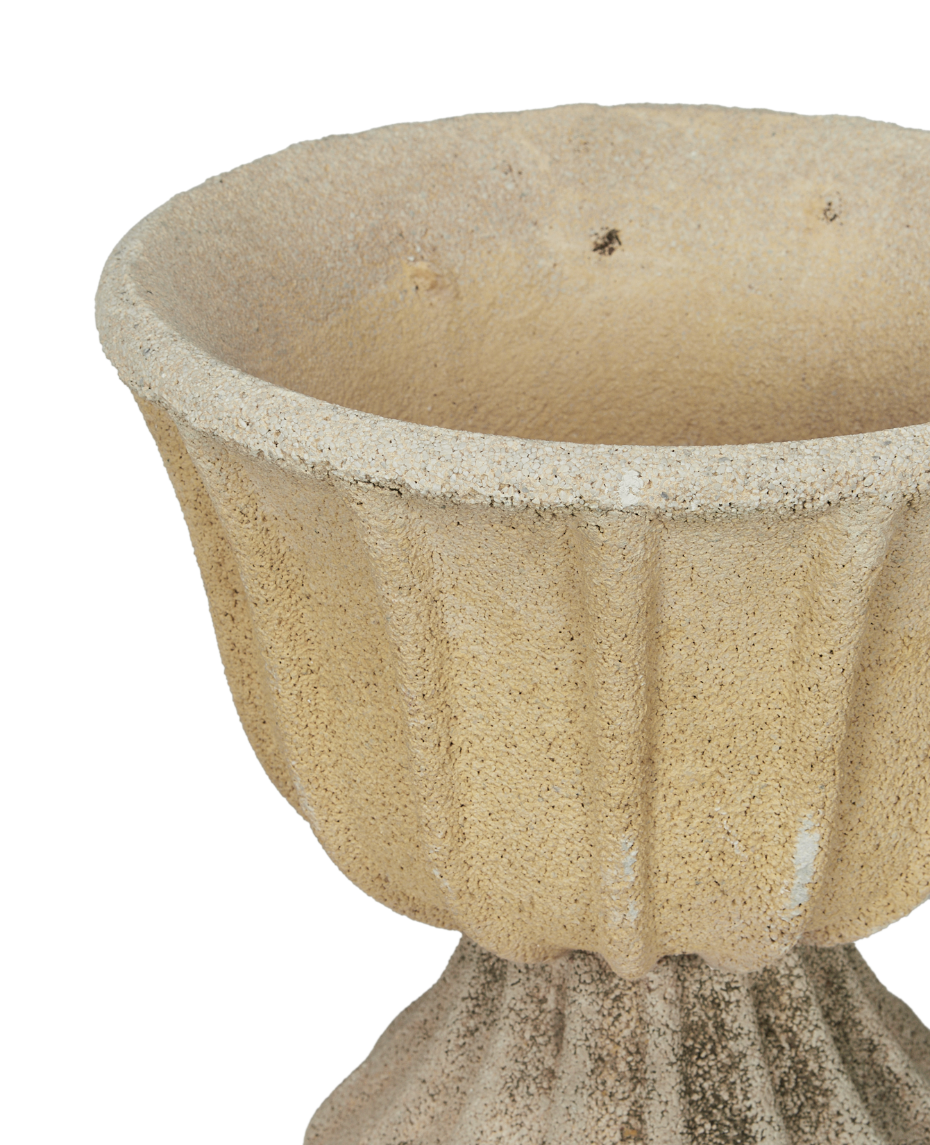 Antique Cement Planter - Fluted Tilt from France made of Cement