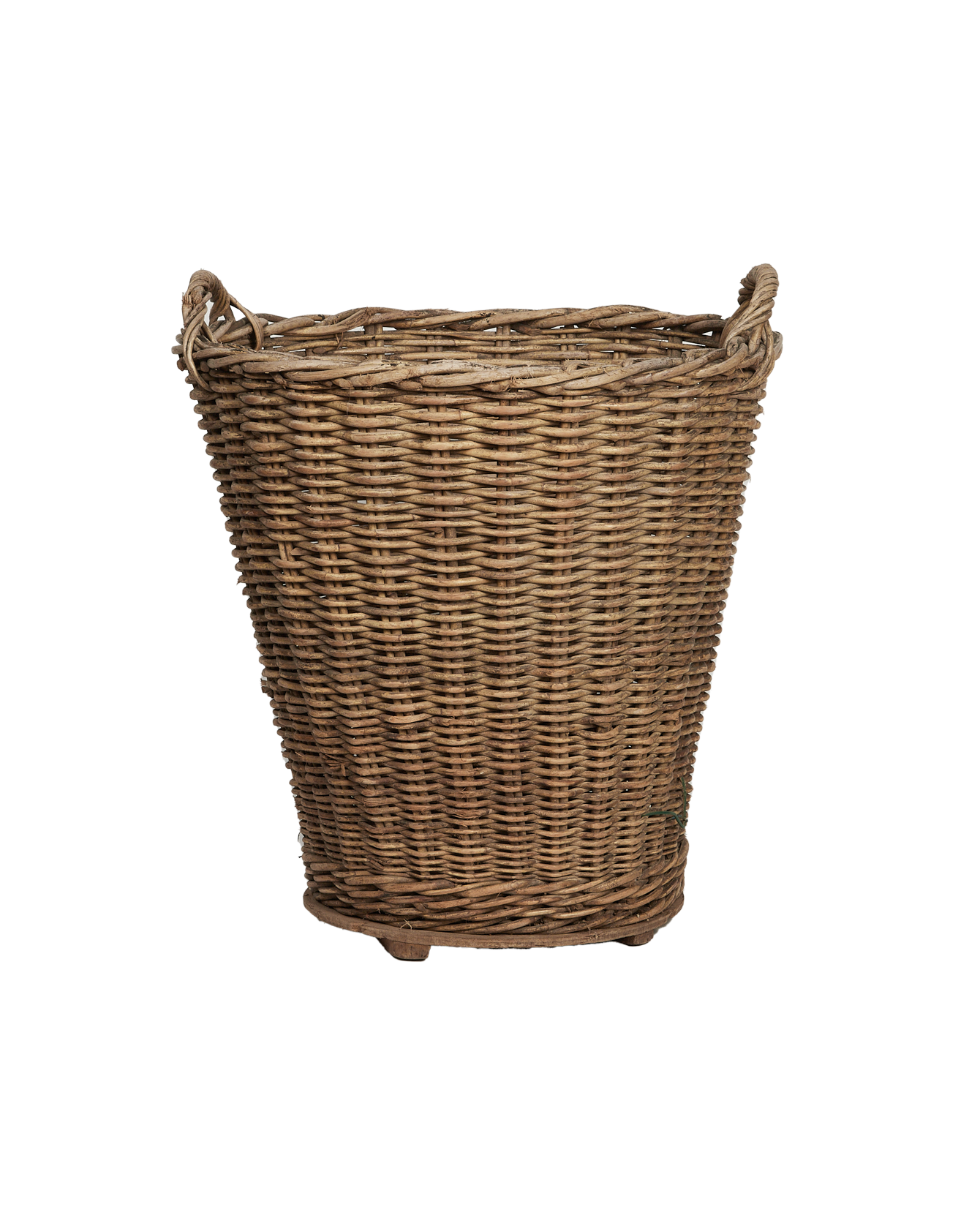 Vintage Wool Basket from France made of Wicker