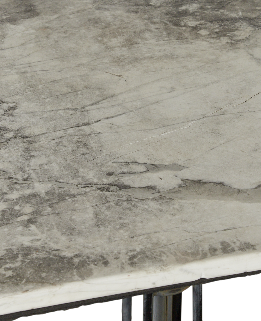 Antique Marble Bistro Dining Table - Square from France made of Marble