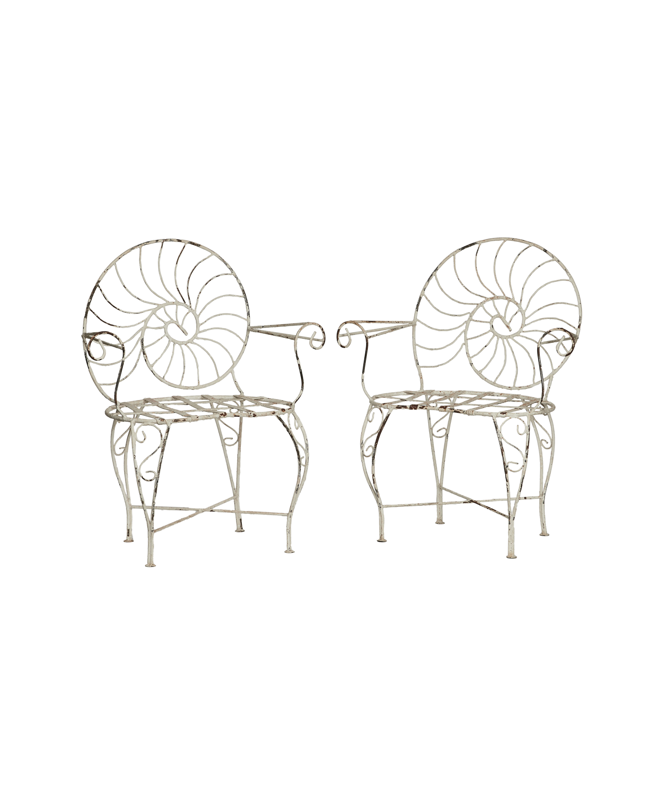 Antique Nautilus Shell Back Chair from France made of Marble