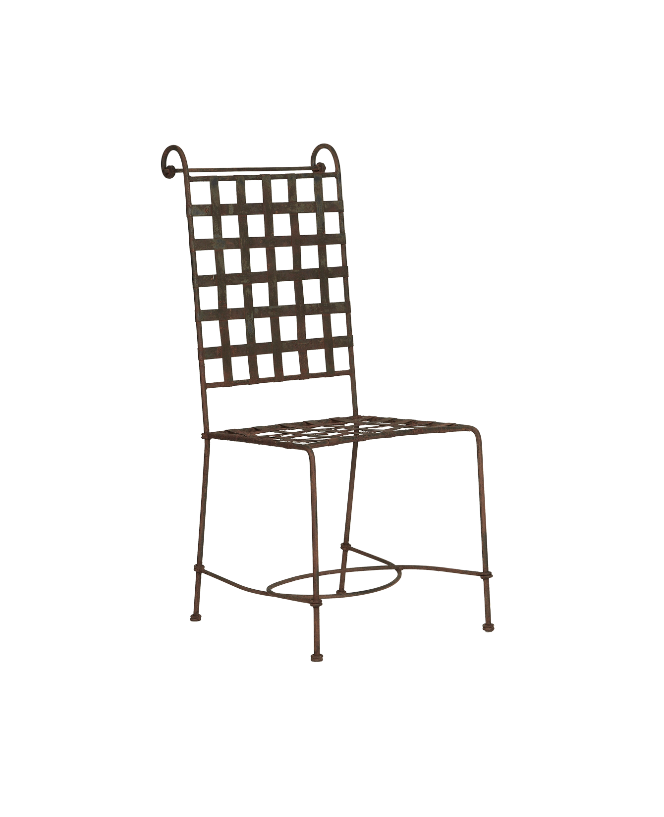 Vintage Metal Bistro Chair - Tall Back from Domestic made of Metal