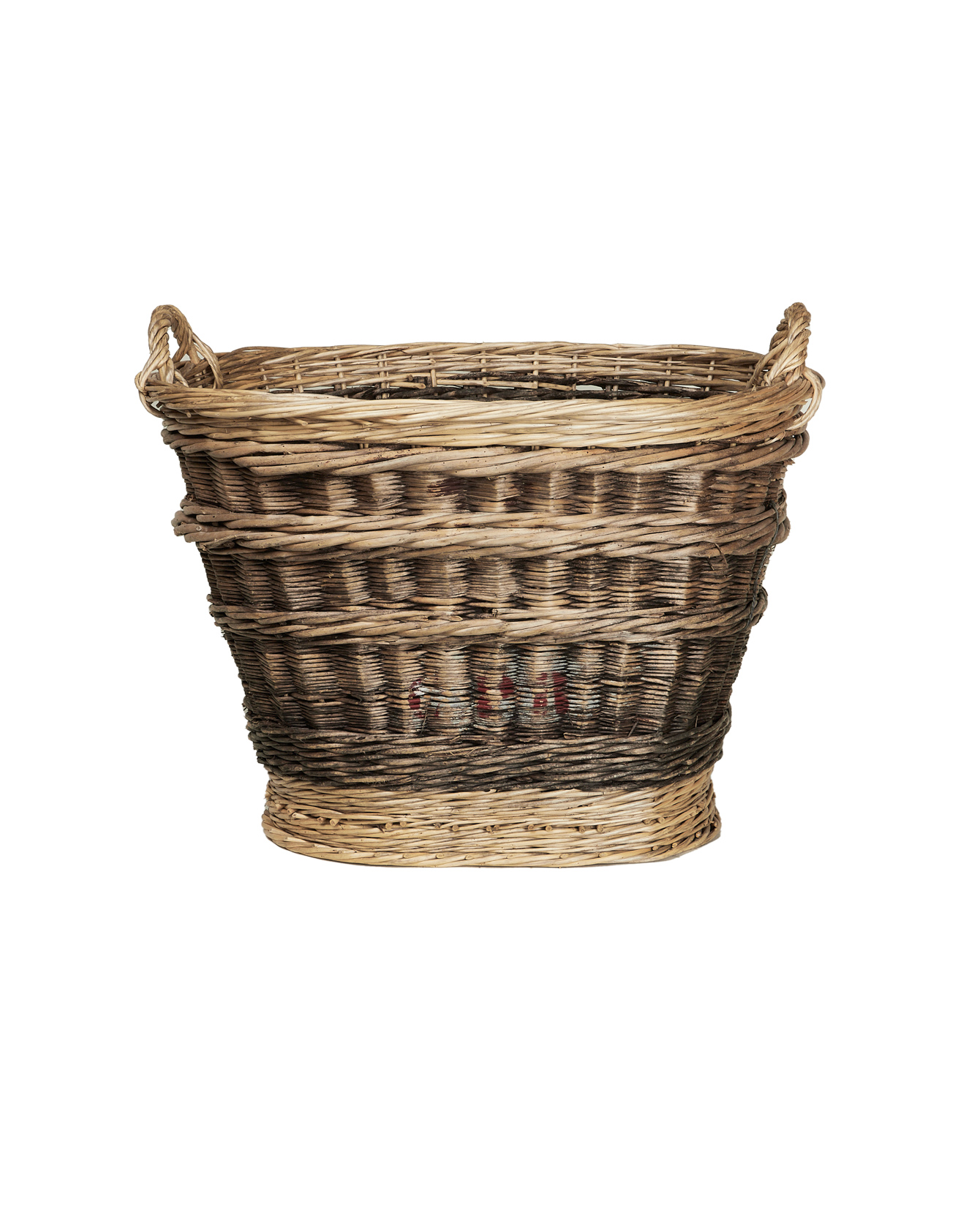 Vintage Champagne Grape Basket from France made of Wicker