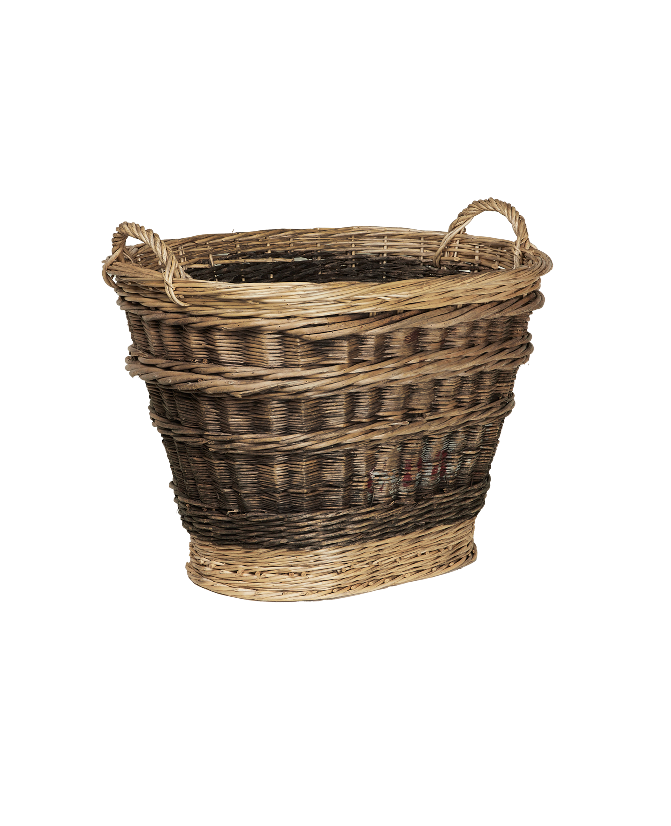Vintage Champagne Grape Basket from France made of Wicker