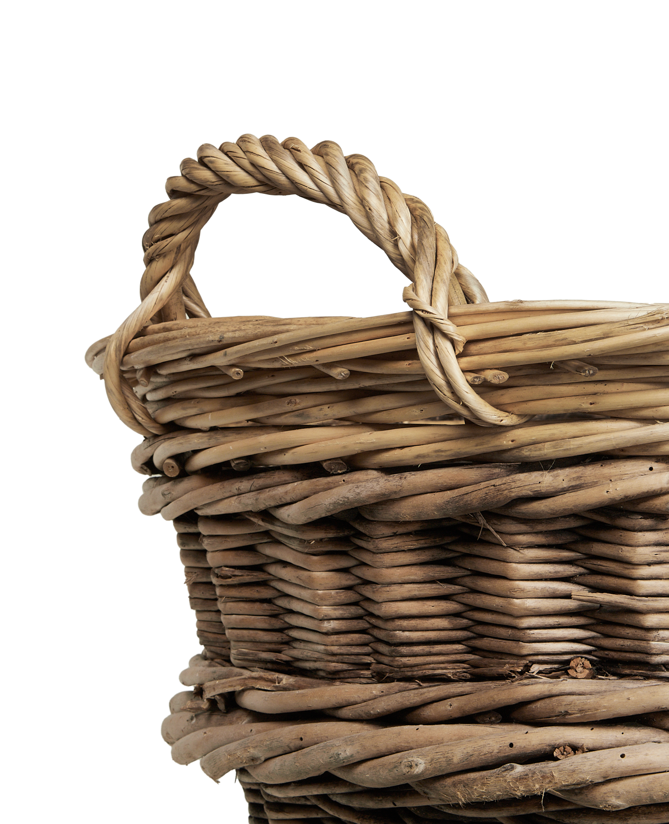 Vintage Champagne Grape Basket from France made of Wicker