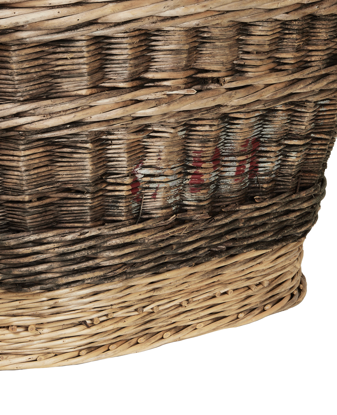 Vintage Champagne Grape Basket from France made of Wicker