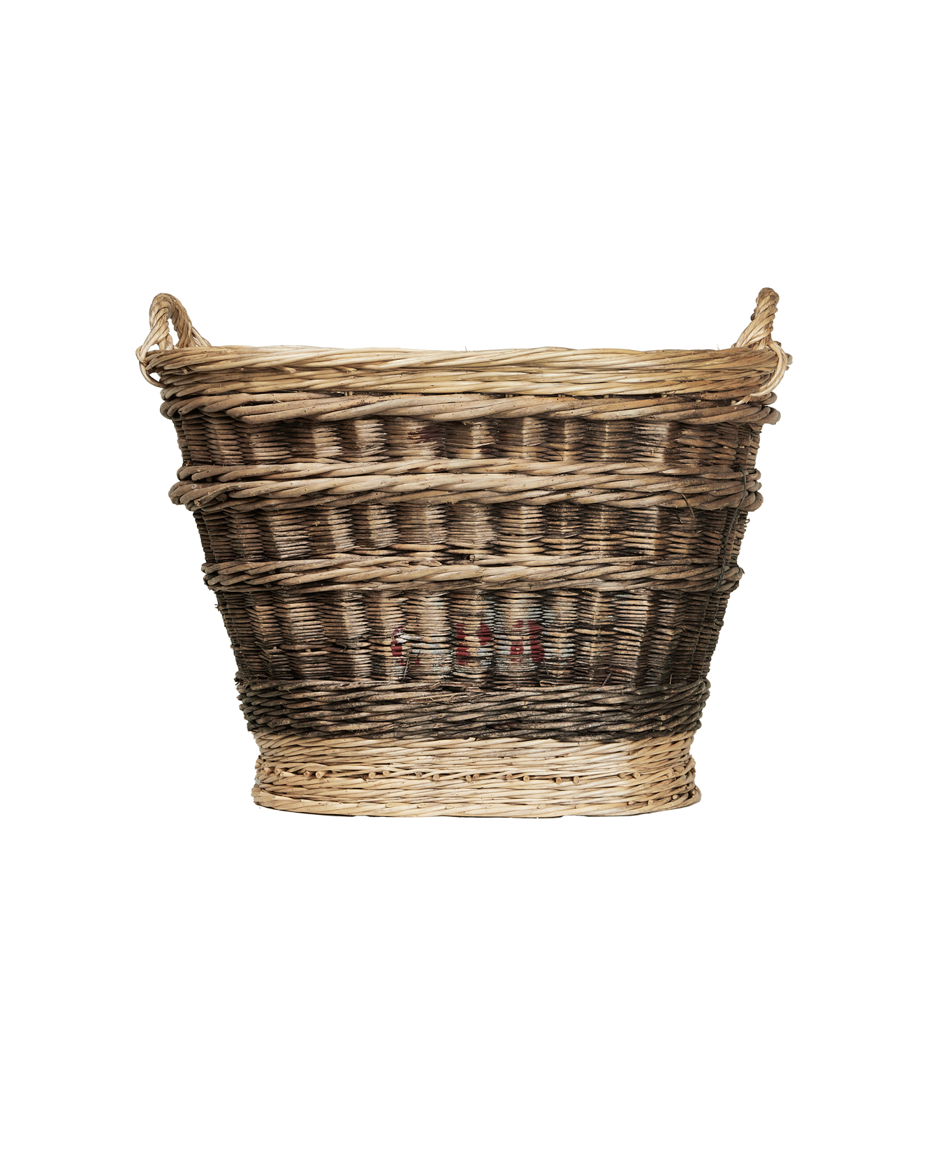Vintage Champagne Grape Basket from France made of Wicker