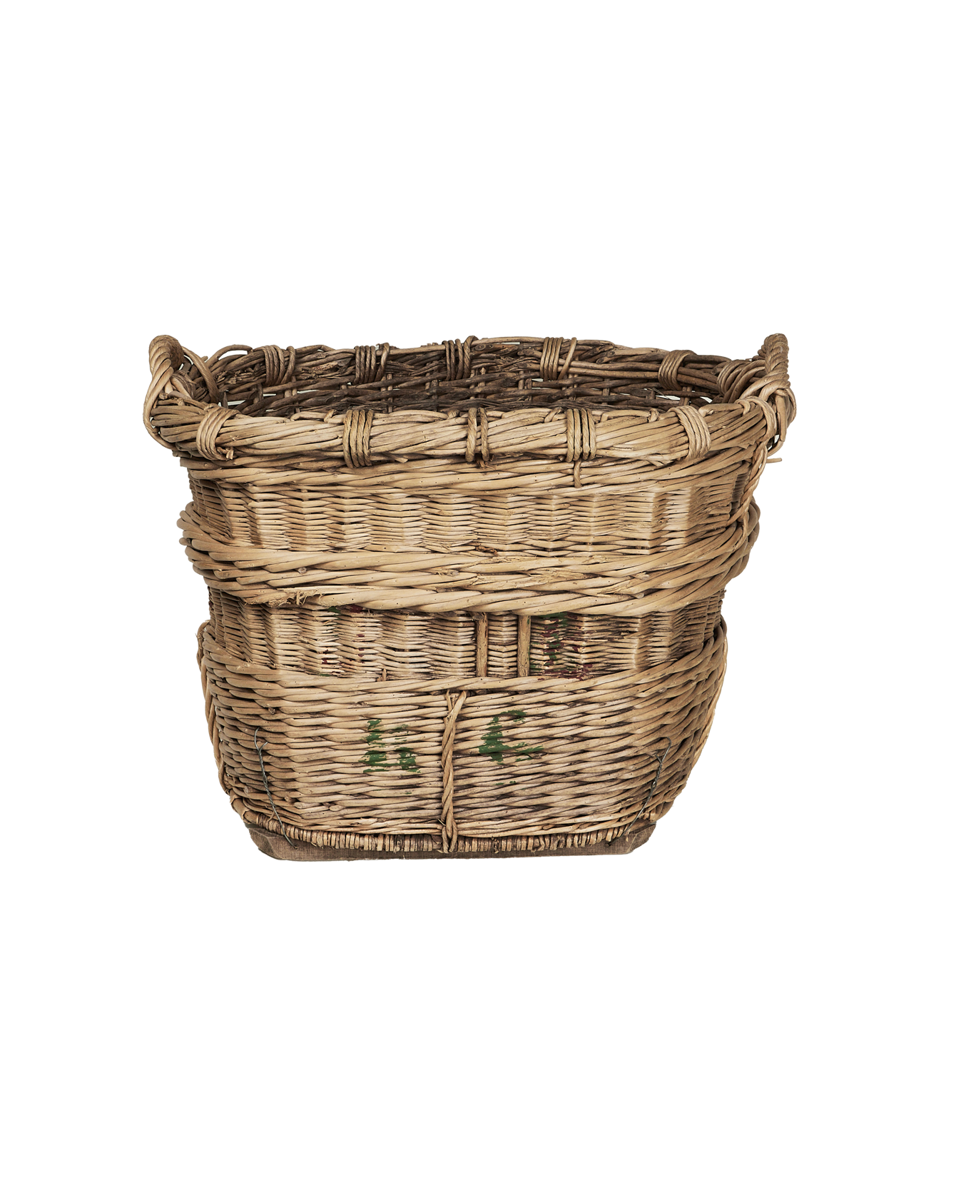 Vintage Champagne Grape Basket from France made of Wicker
