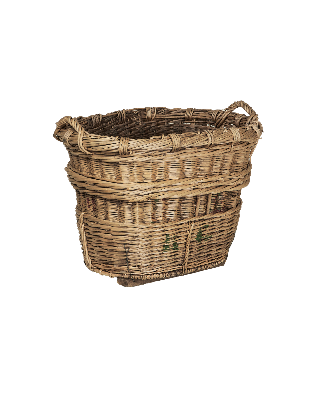 Vintage Champagne Grape Basket from France made of Wicker