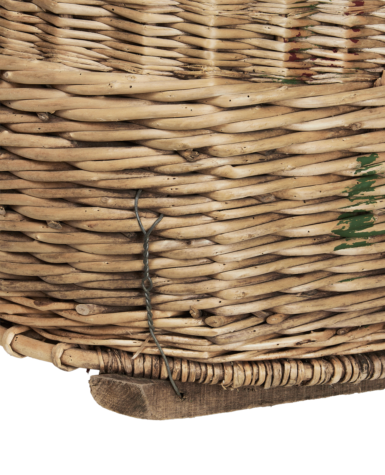 Vintage Champagne Grape Basket from France made of Wicker
