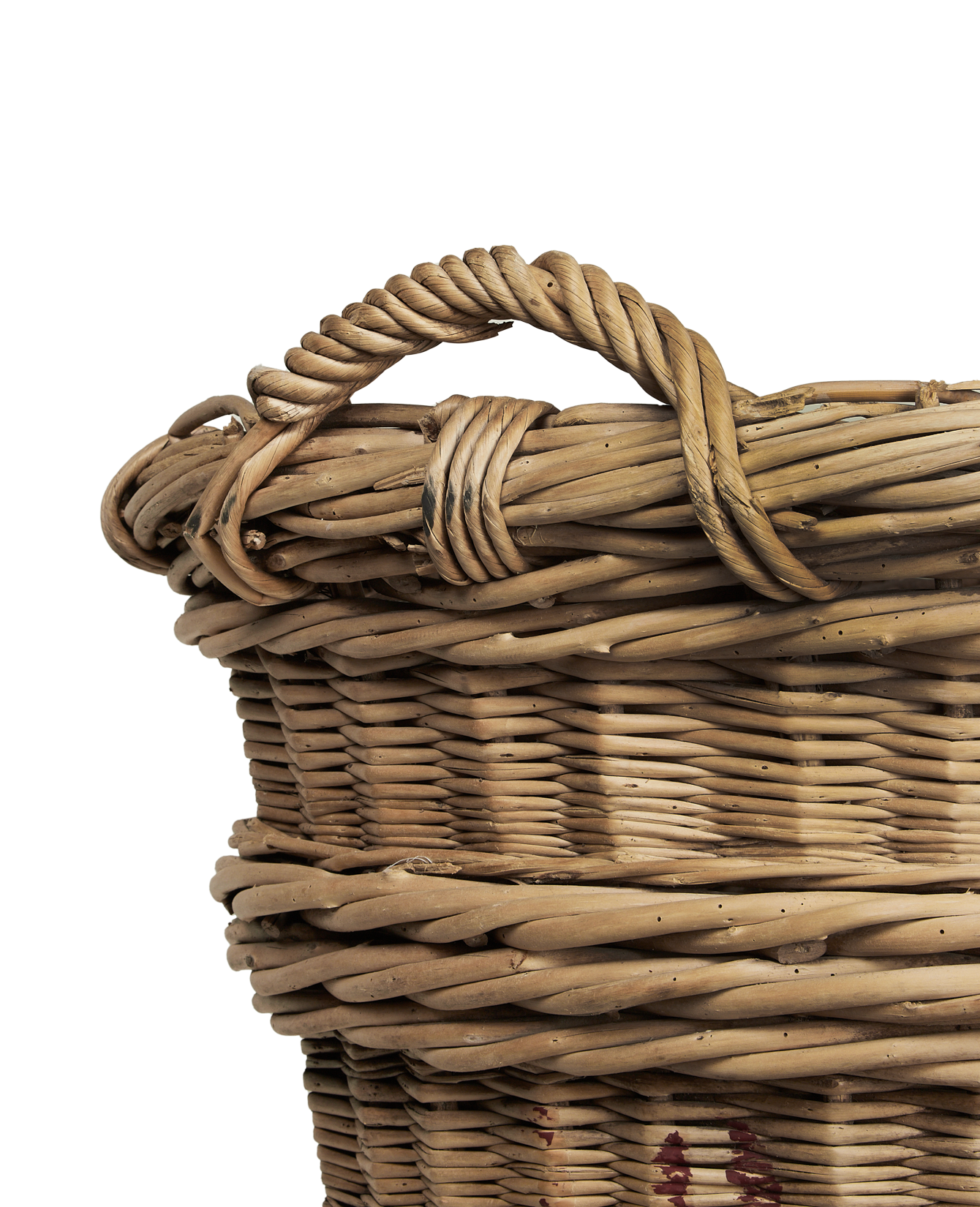 Vintage Champagne Grape Basket from France made of Wicker