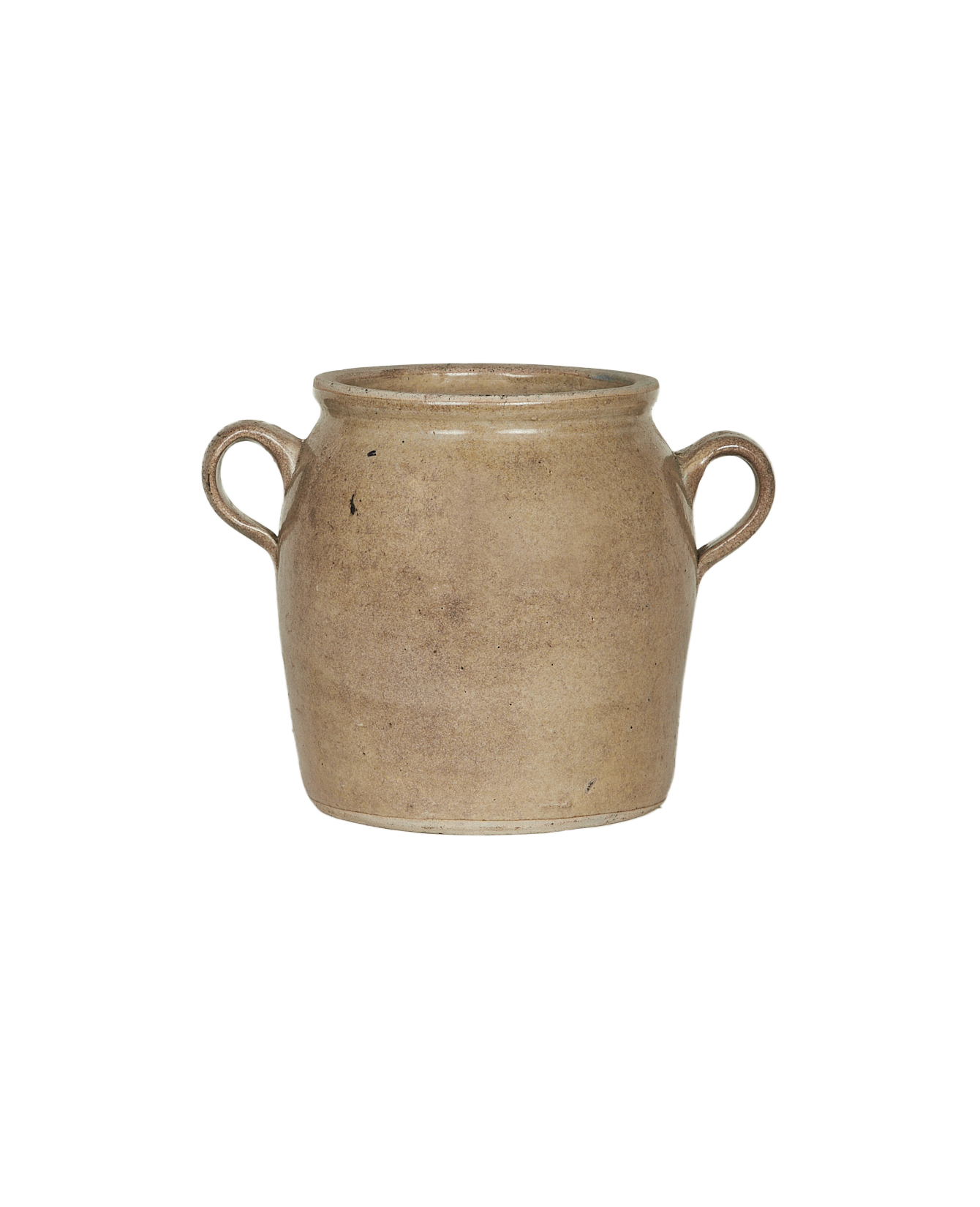 Antique Confit Jar - Loop Handle from France made of Ceramic
