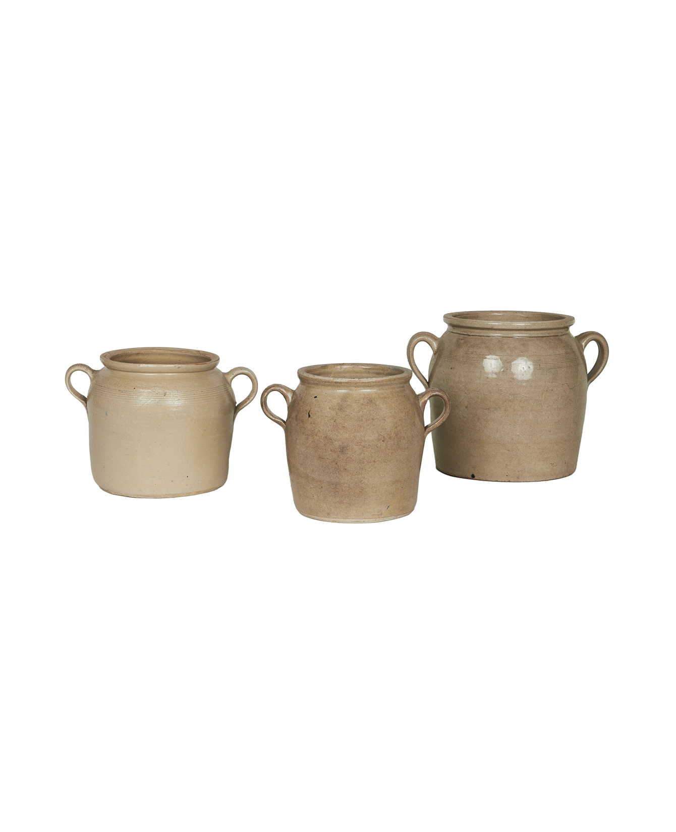 Antique Confit Jar - Loop Handle from France made of Ceramic
