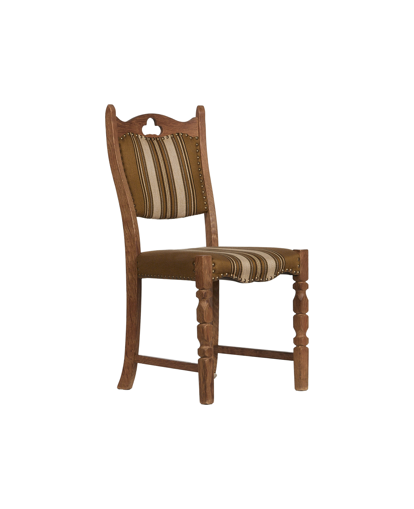 Vintage Henning Style Chair - Cut Clover Stripe from Denmark made of Upholstery