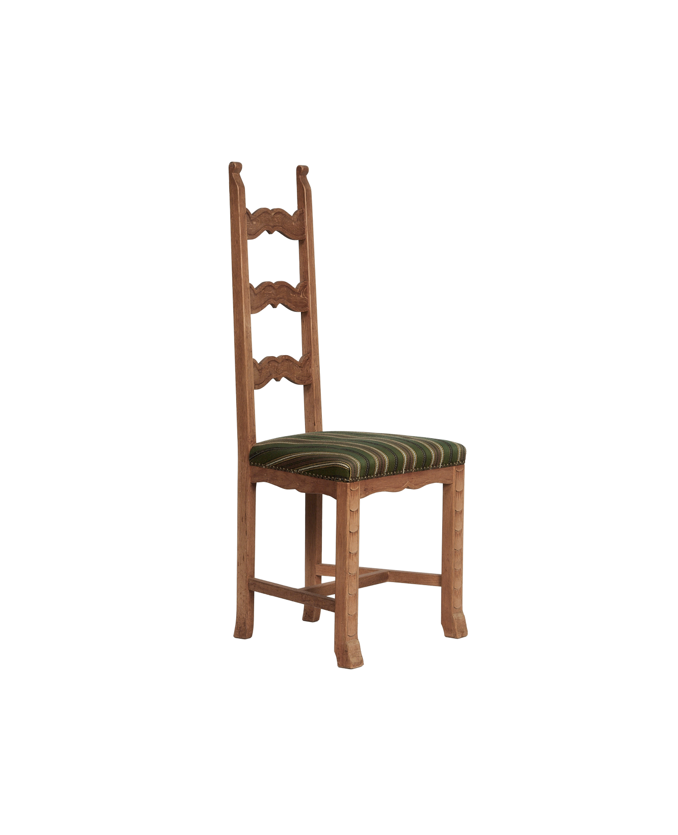 Vintage Scallop Chair - Tall Back from Denmark made of Upholstery