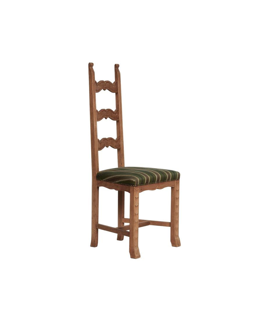 Vintage Scallop Chair - Tall Back from Denmark made of Upholstery