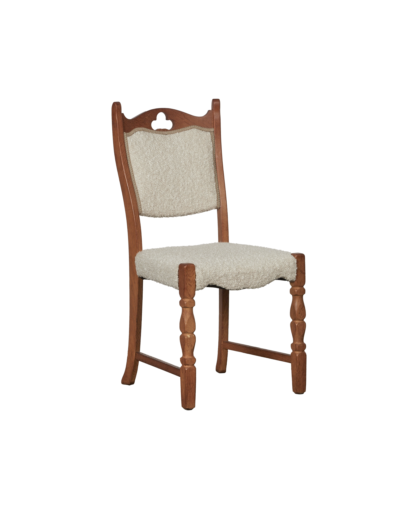 Vintage Henning Style Chair - Cut Clover from Denmark made of Upholstery