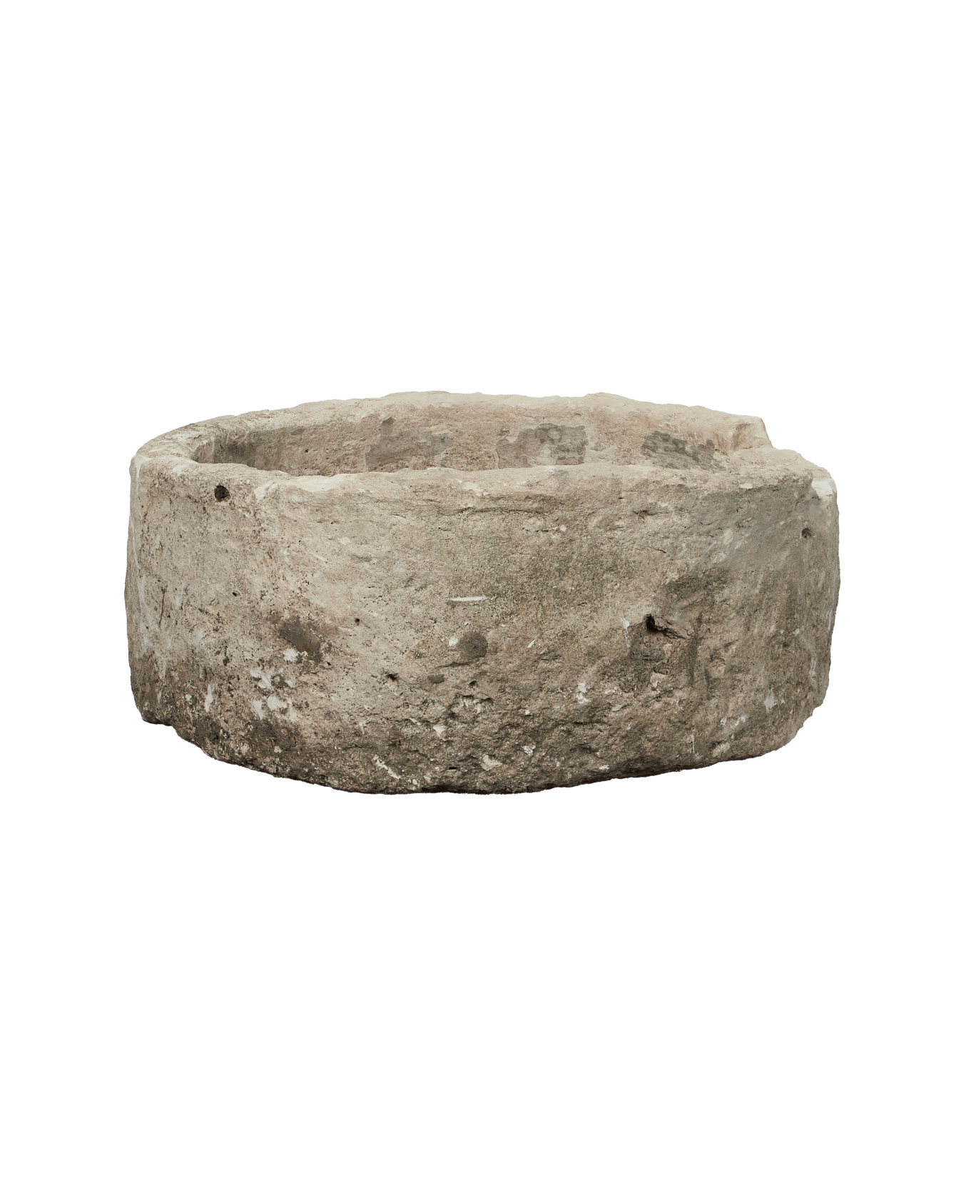 Vintage Limestone Trough - Round from Indonesia - Planters, Fountains, & Water Features