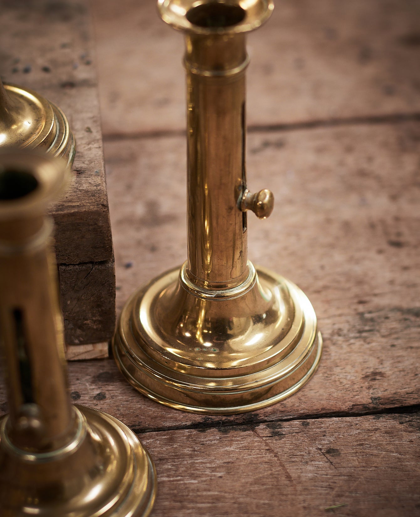Vintage Brass Candle Stick from France made of Metal