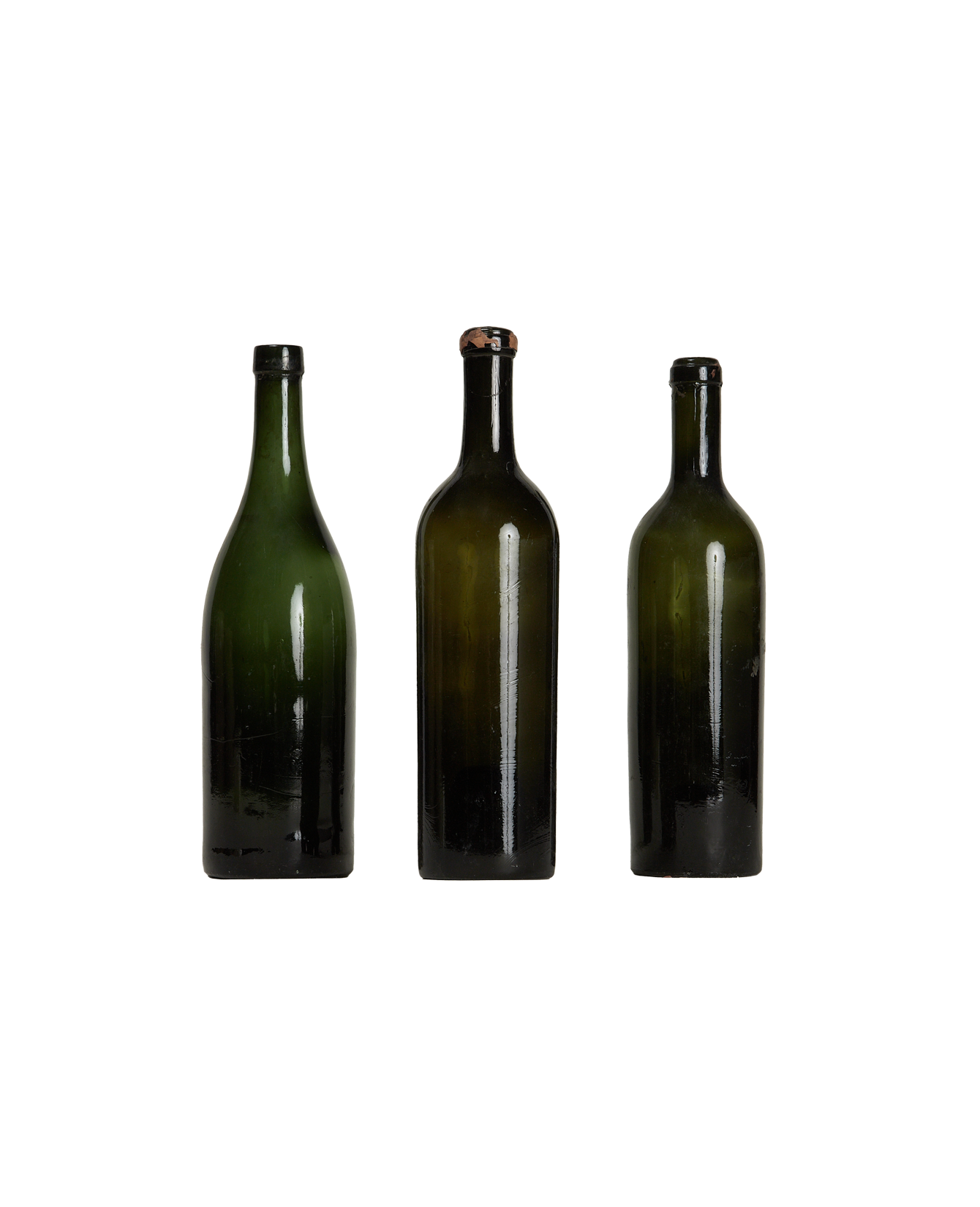 Vintage Burgundy Wine Bottle from France made of Glass
