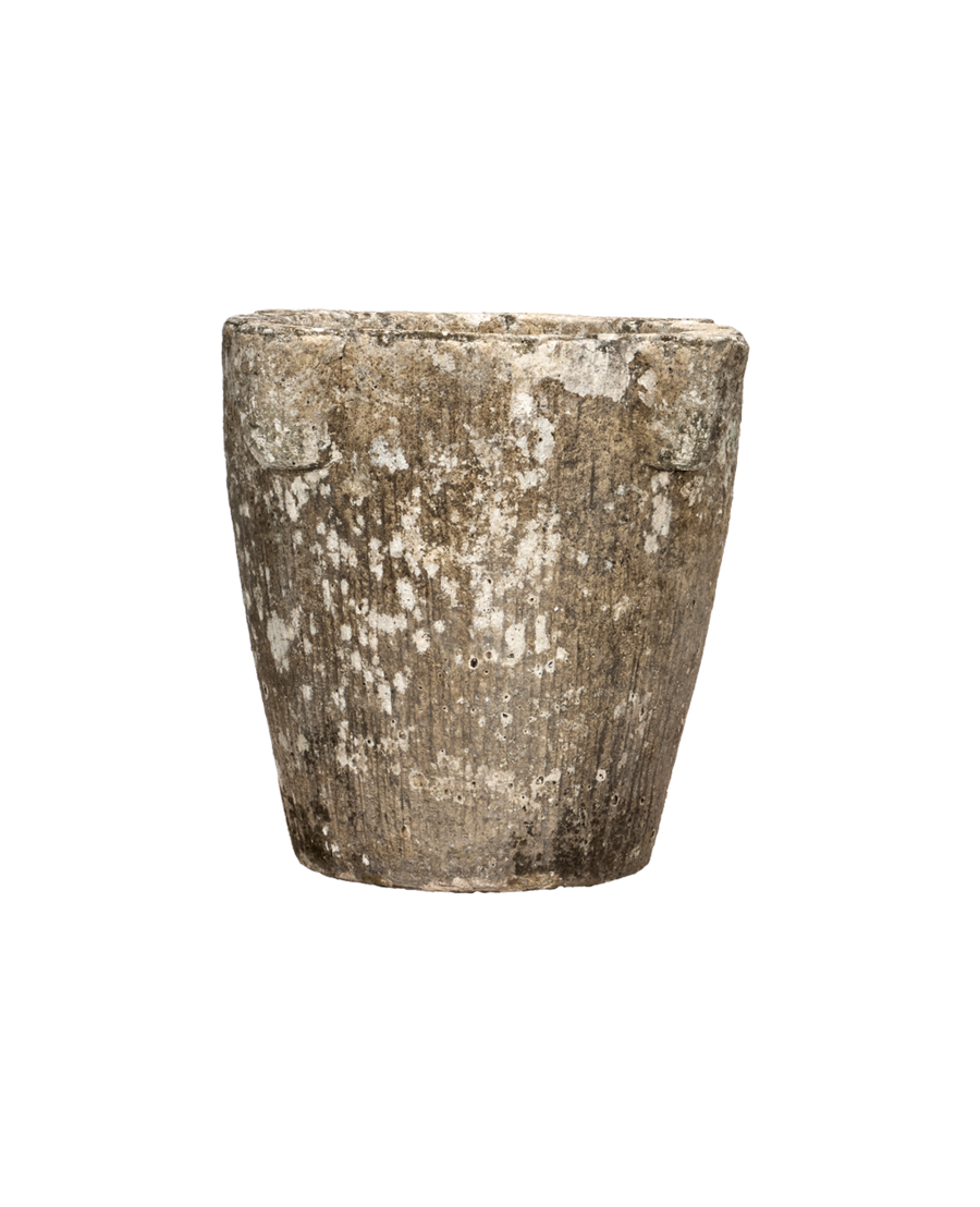 Antique Stone Mortar Planter from France made of Stone