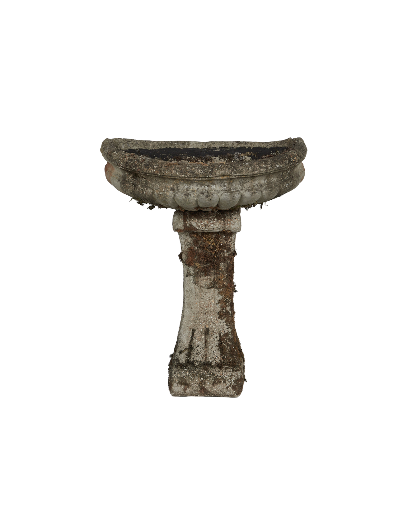Antique Elevated Planter - 2 Piece from France made of Cement