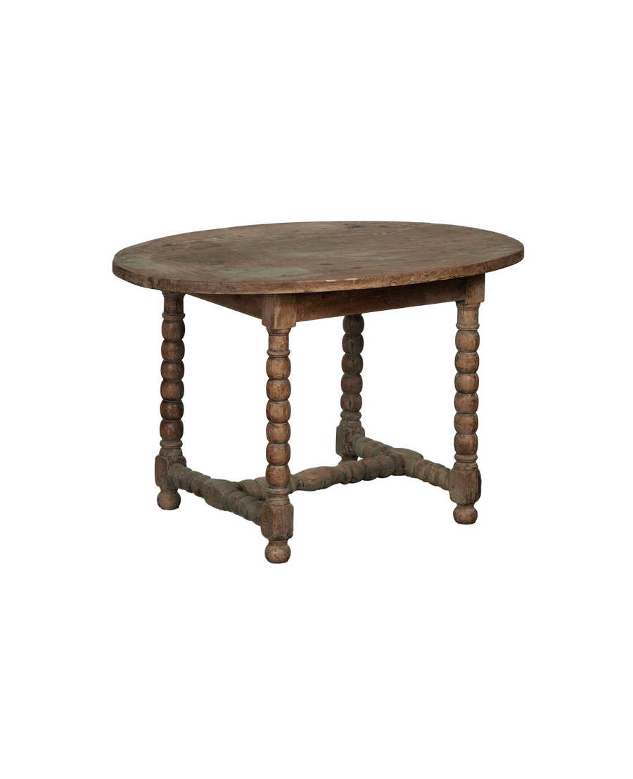 Antique Oval Breakfast Table from France made of Wood
