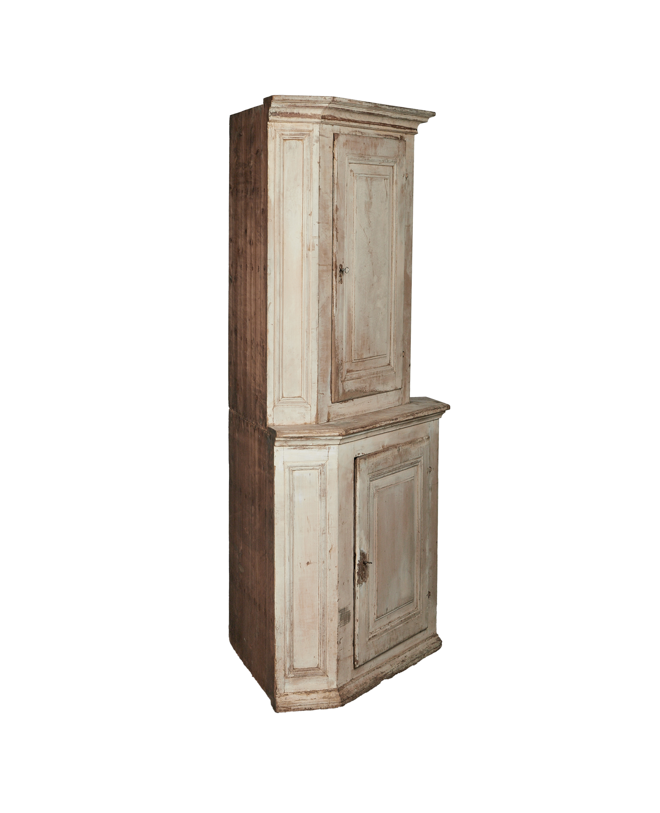 Antique Painted Corner Cabinet from France made of Wood