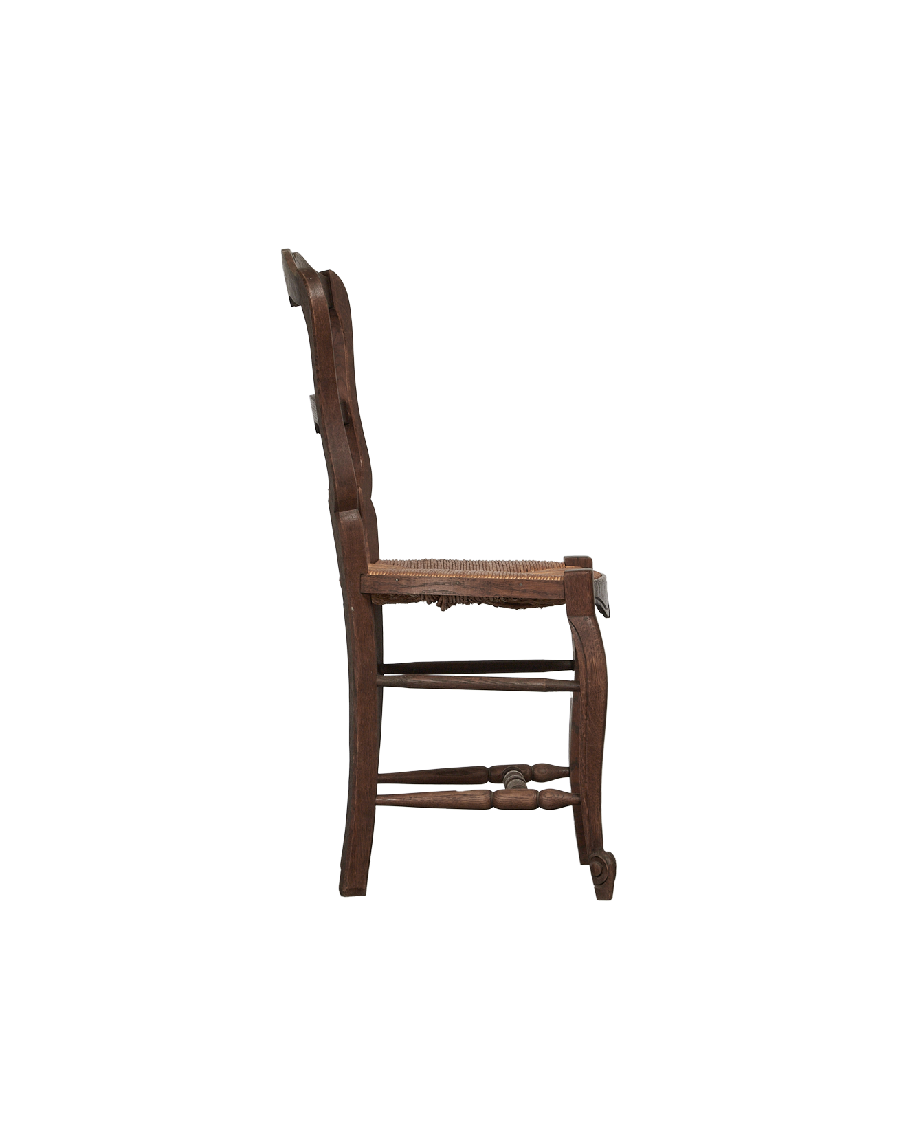 Antique Rush Chair - Embossed Shell from France made of Wood