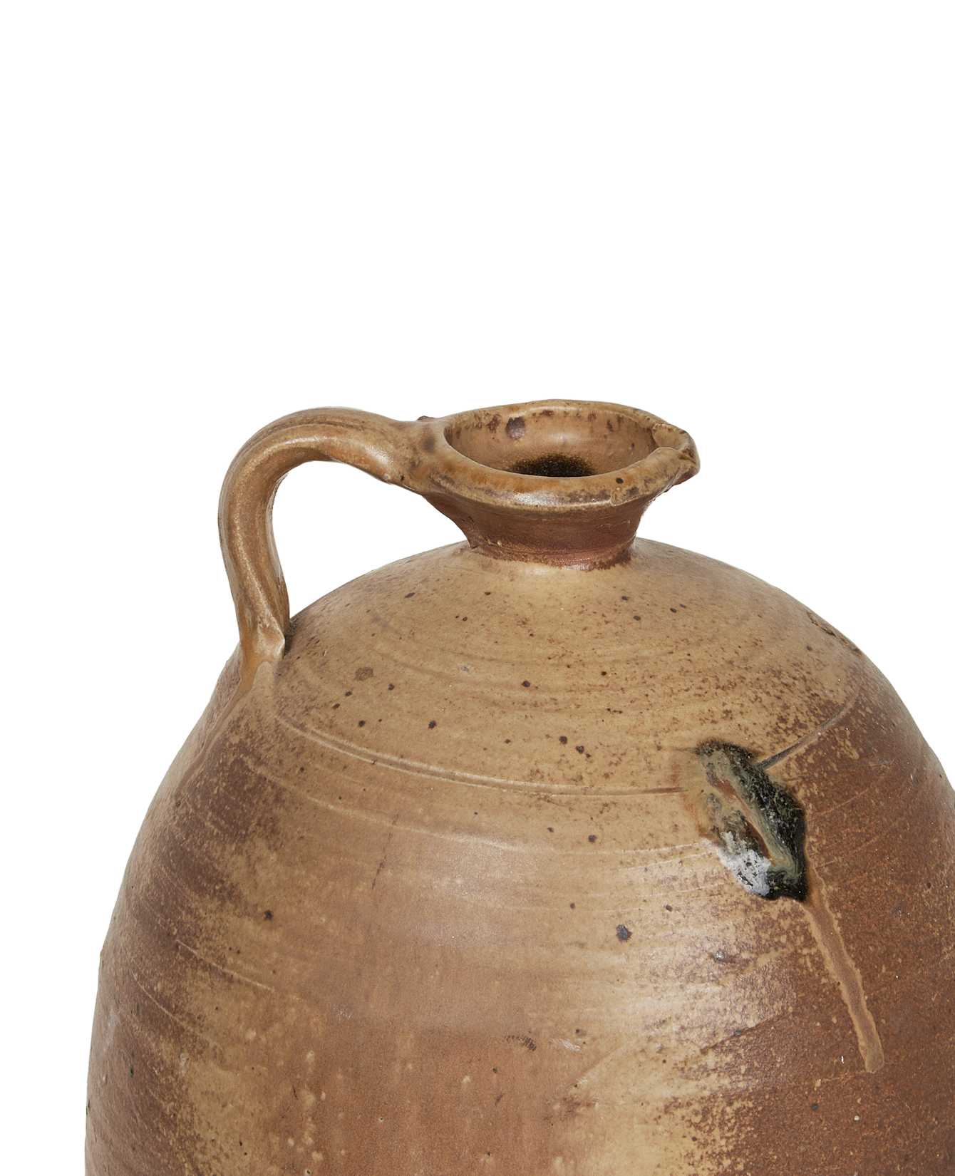 Antique Stoneware Jug from France made of Ceramic