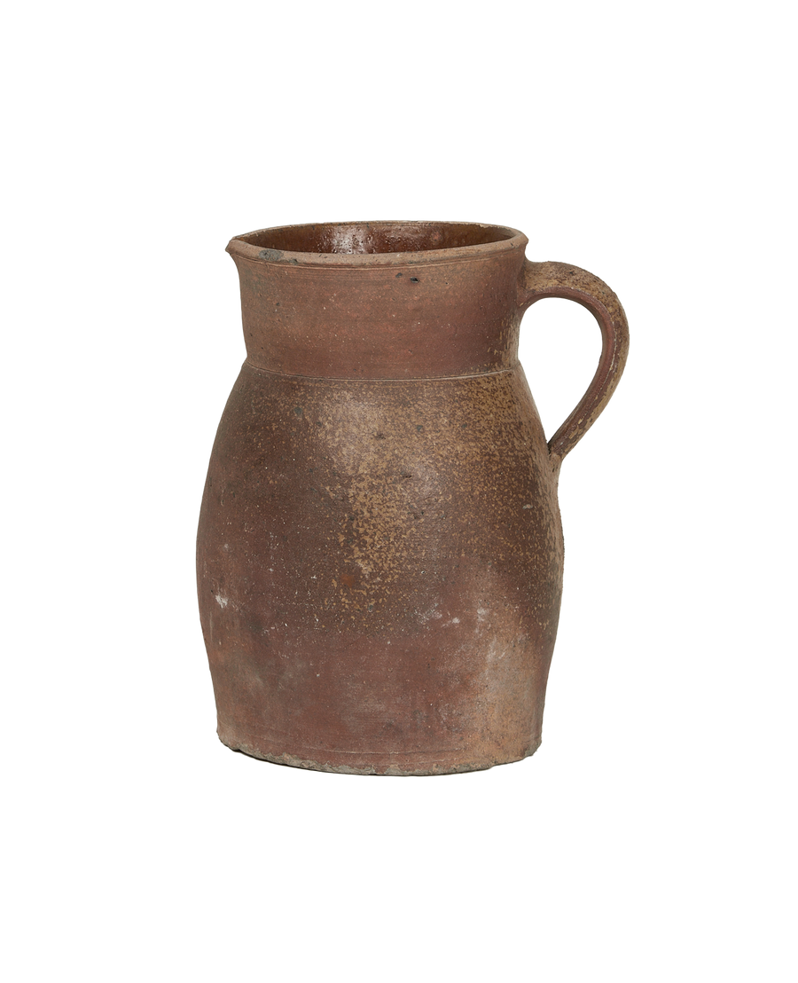 Antique Stoneware Pitcher from France made of Ceramic