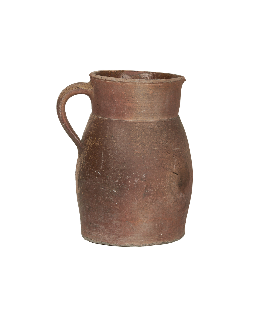 Antique Stoneware Pitcher from France made of Ceramic